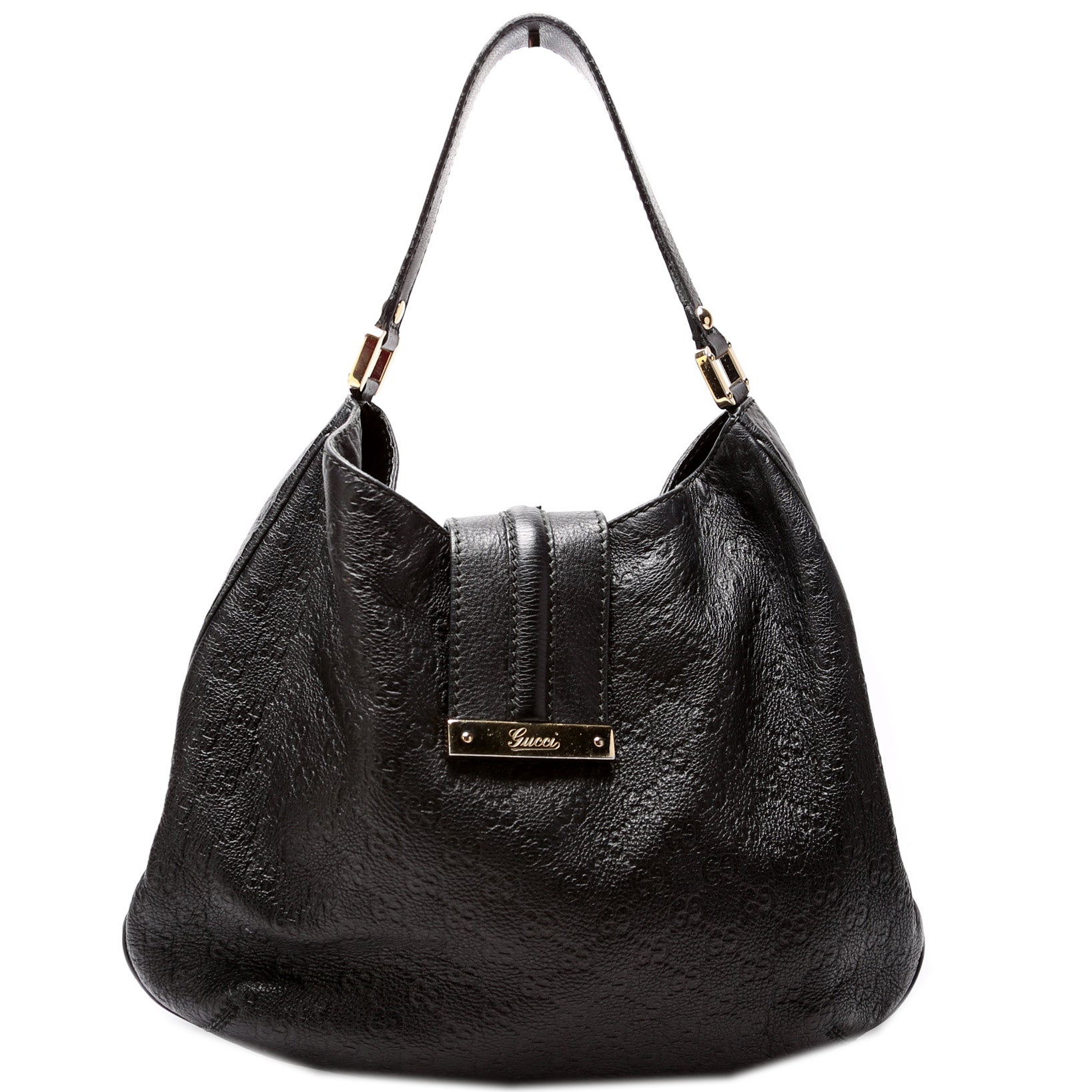 Gucci GG Leather Large Shoulder Bag Large Hobo