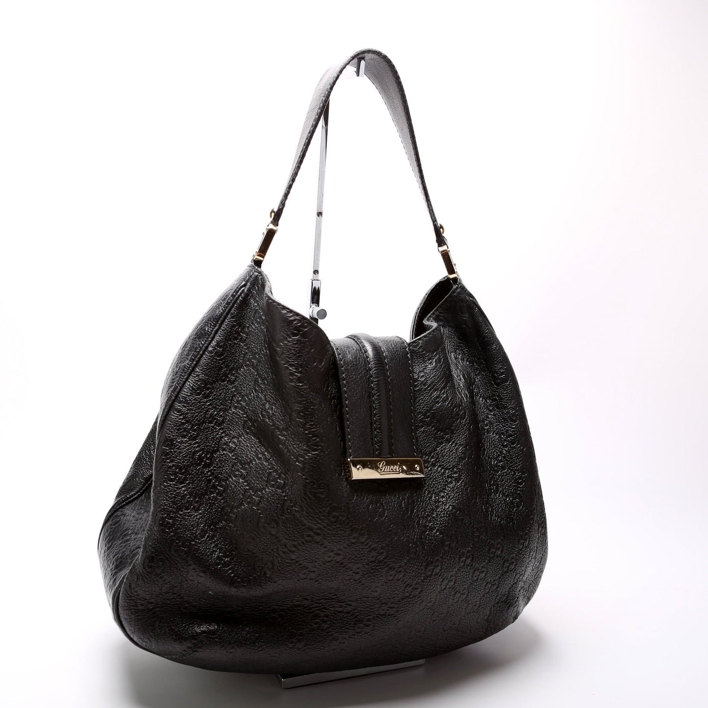 Gucci GG Leather Large Shoulder Bag Large Hobo