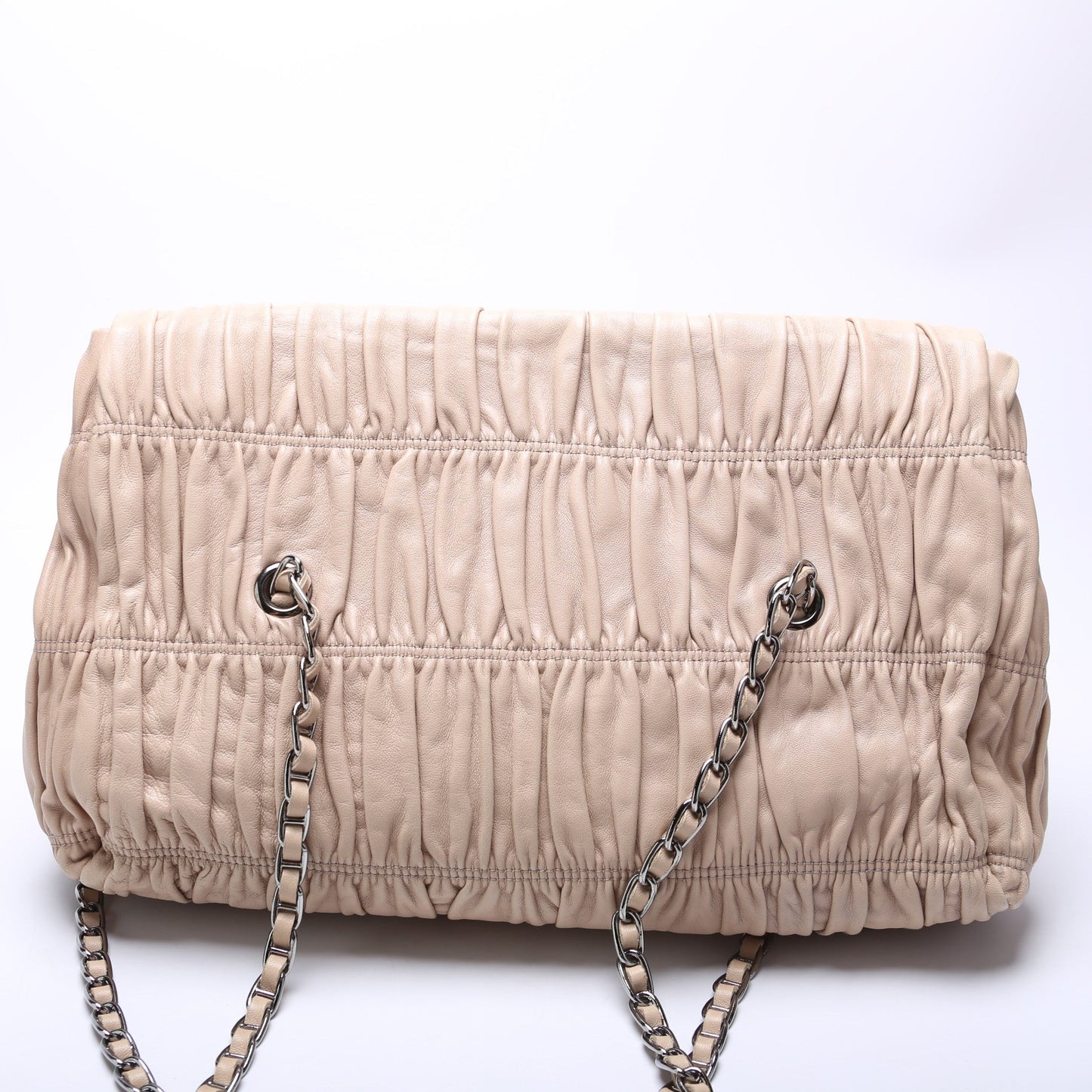 Prada Nappa Gaufre Shoulder Bag Chain Flap