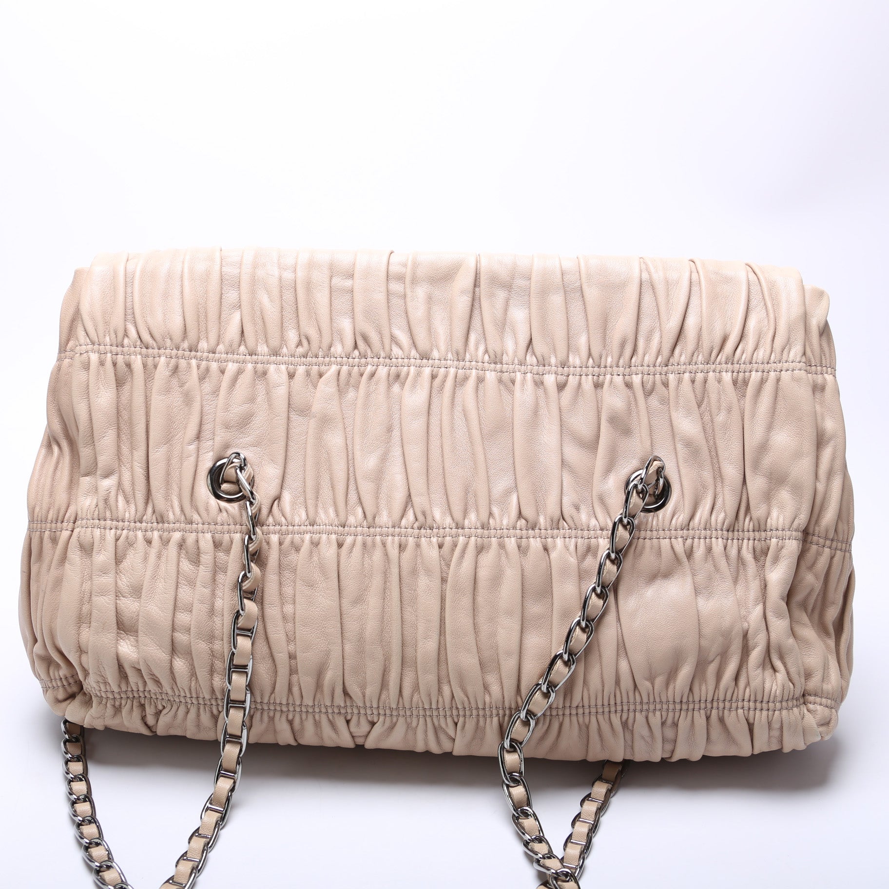 Prada Nappa Gaufre Shoulder Bag Chain Flap