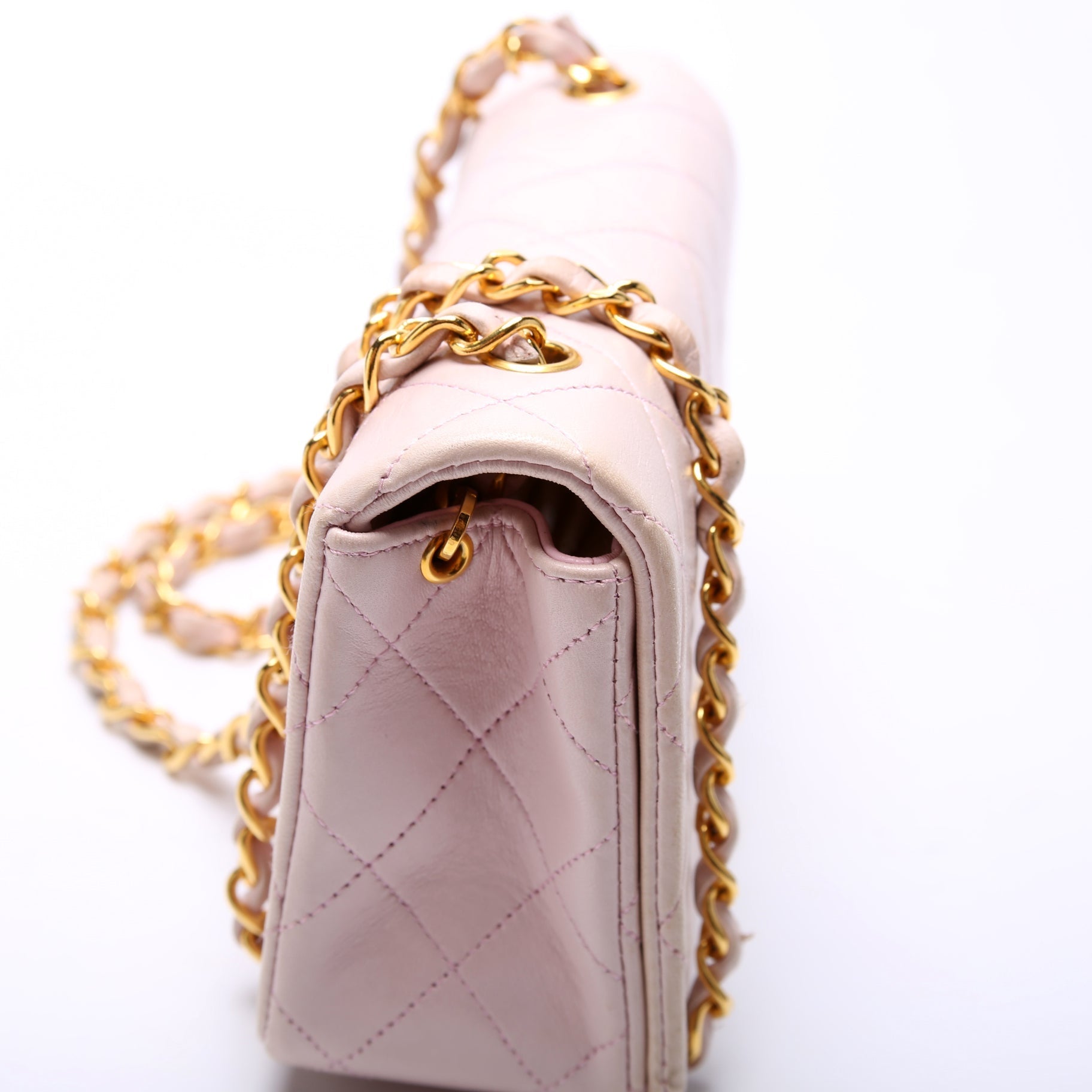 Chanel CC Full Flap Quilted Lambskin Mini Bag Lambskin 1