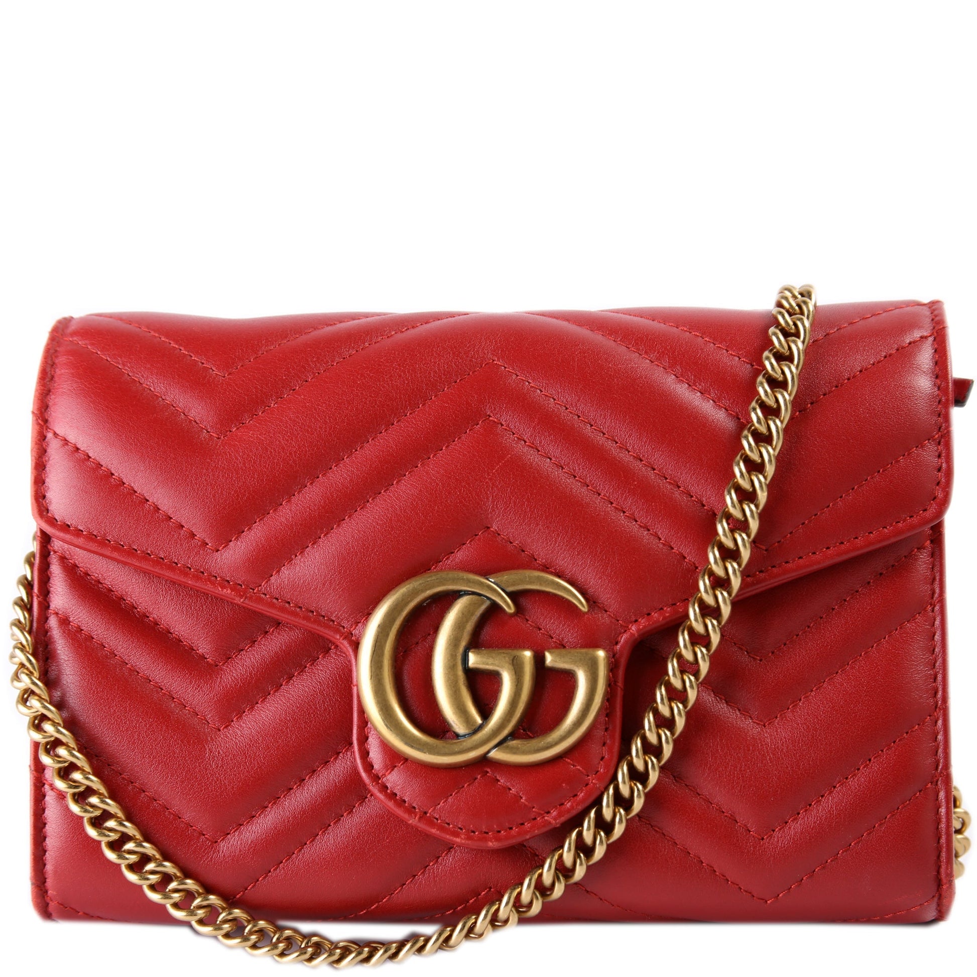 Gucci Marmont Chain Wallet Case Wallet 12
