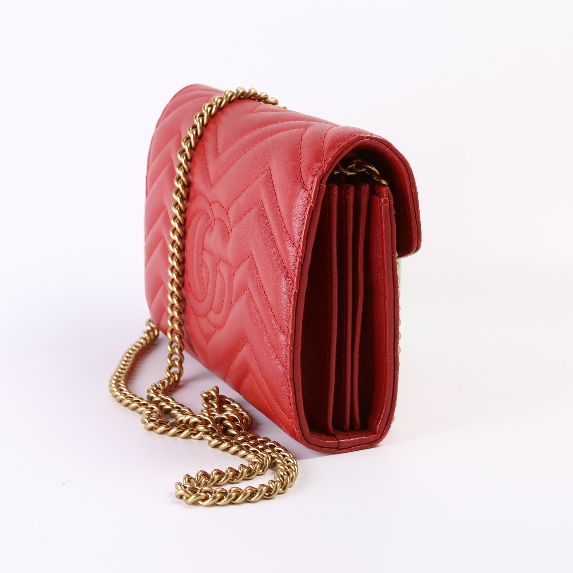 Gucci Marmont Chain Wallet Case Wallet 12