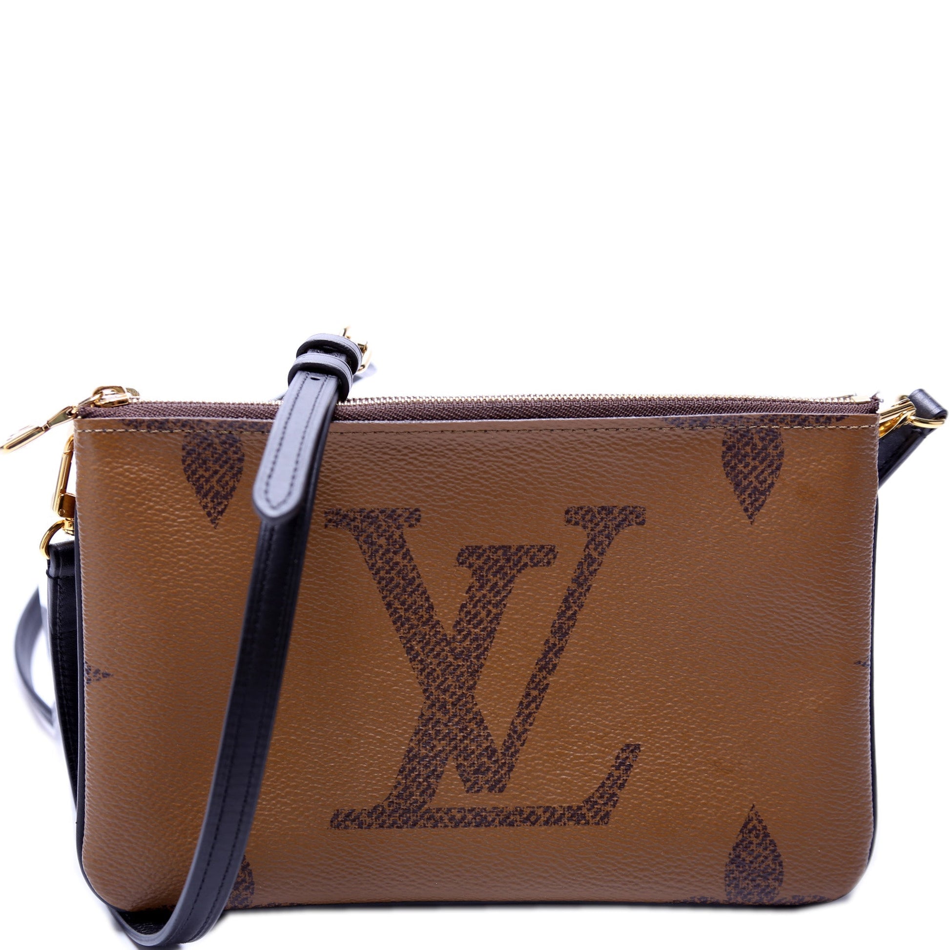 Louis Vuitton Double Zip Pochette Giant Reverse Monogram Clutch Bag Monogram 4