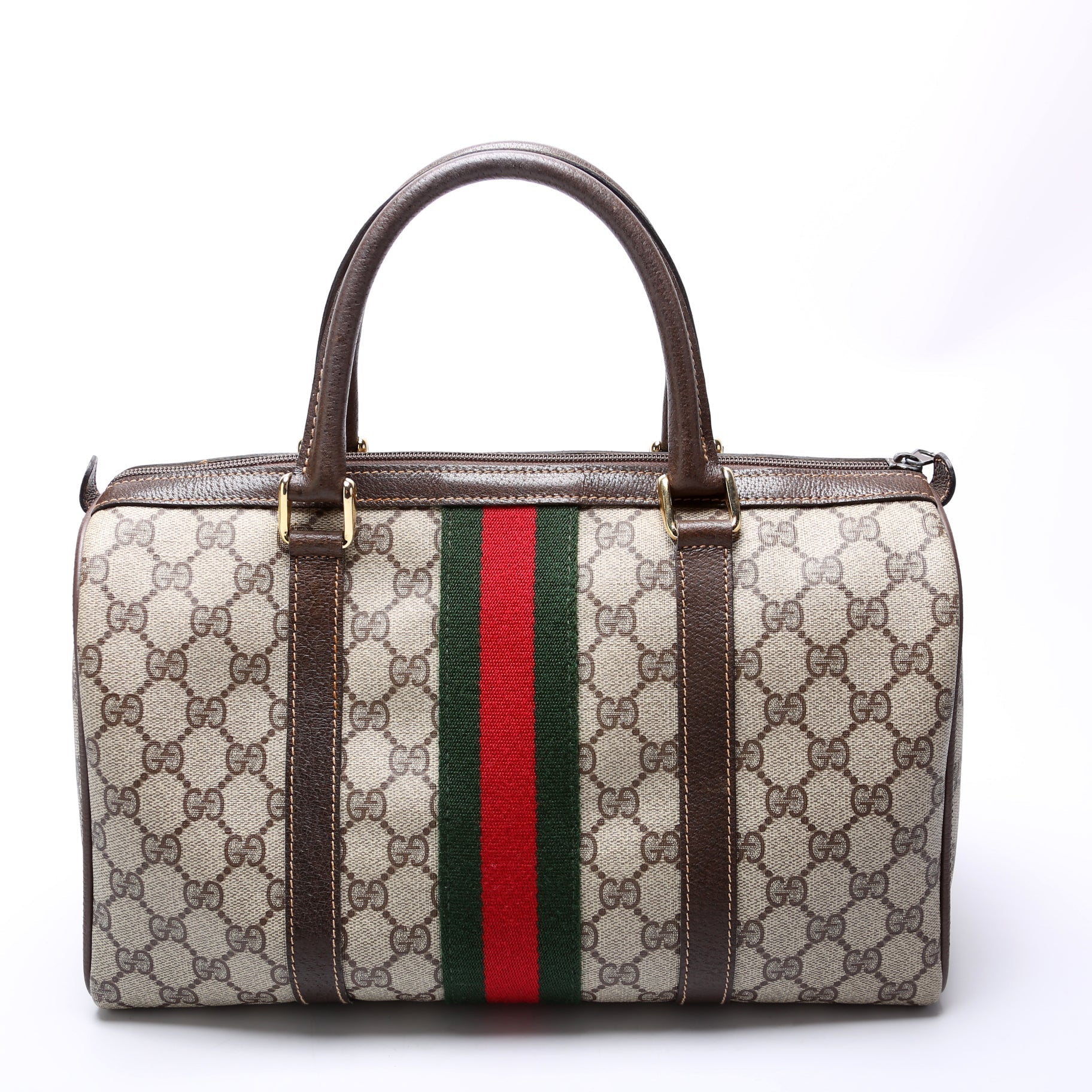 Gucci 24.012 GG Supreme Boston Travel Bag