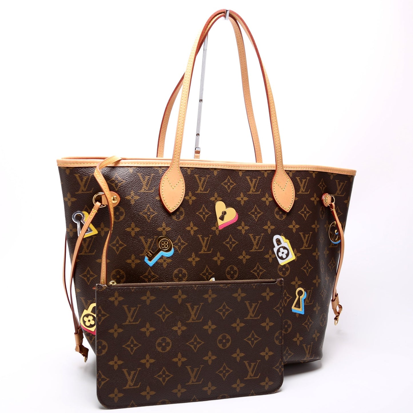 Louis Vuitton Neverfull MM Lovelock w Wallet Case Wallet 2