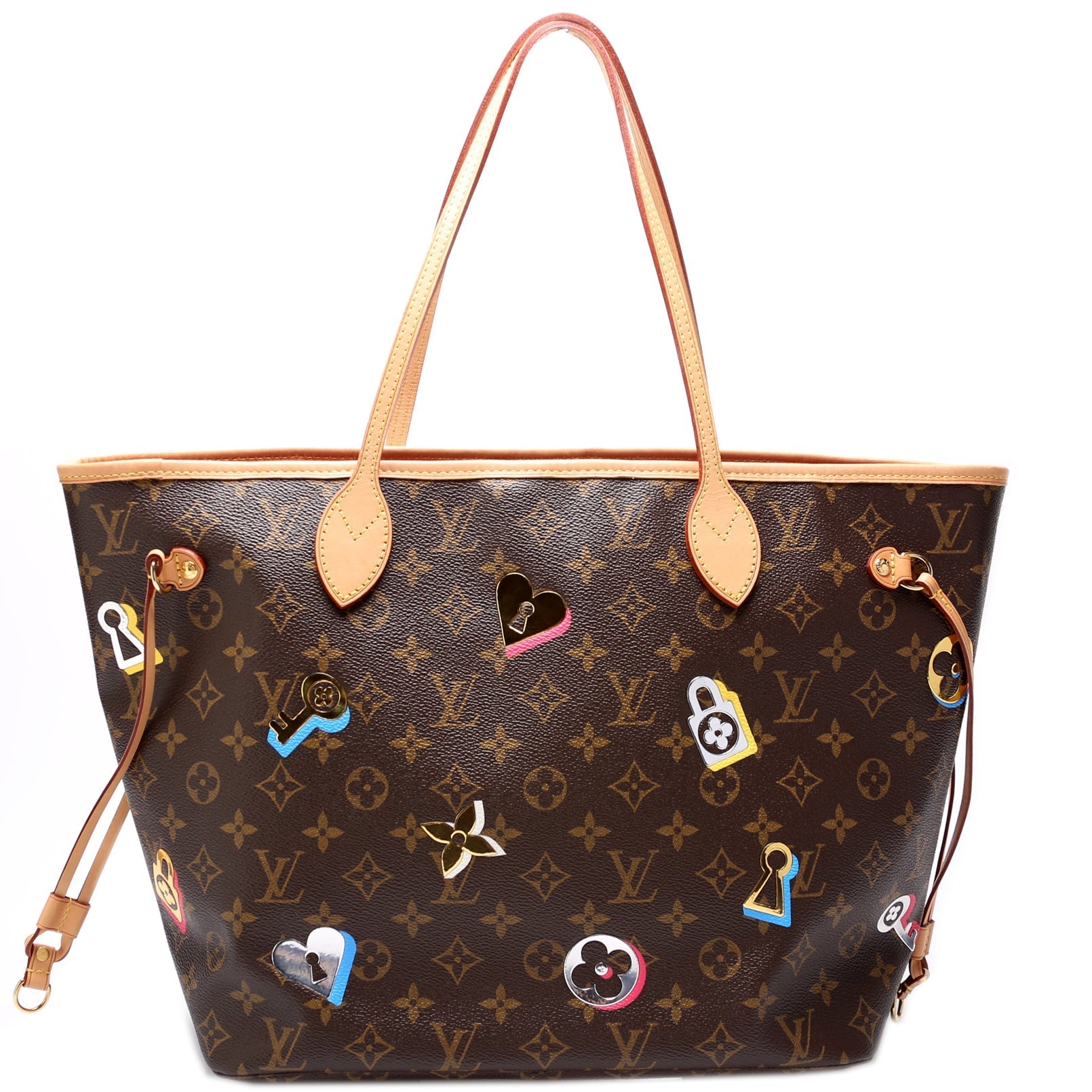 Louis Vuitton Neverfull MM Lovelock w Wallet Case Wallet 2