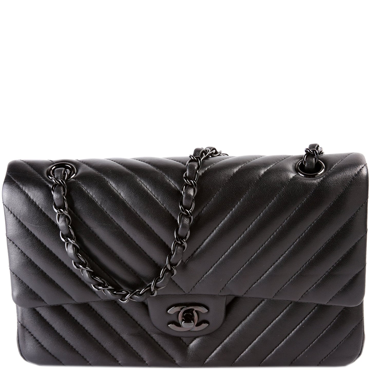 Chanel Classic Flap Chevron Lambskin So 21M Black Handbag