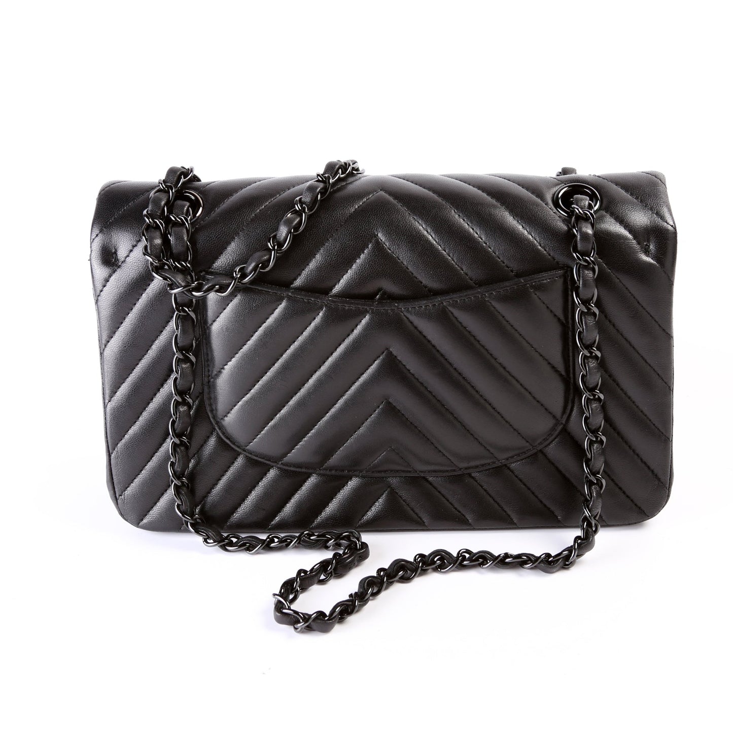 Chanel Classic Flap Chevron Lambskin So 21M Black Handbag