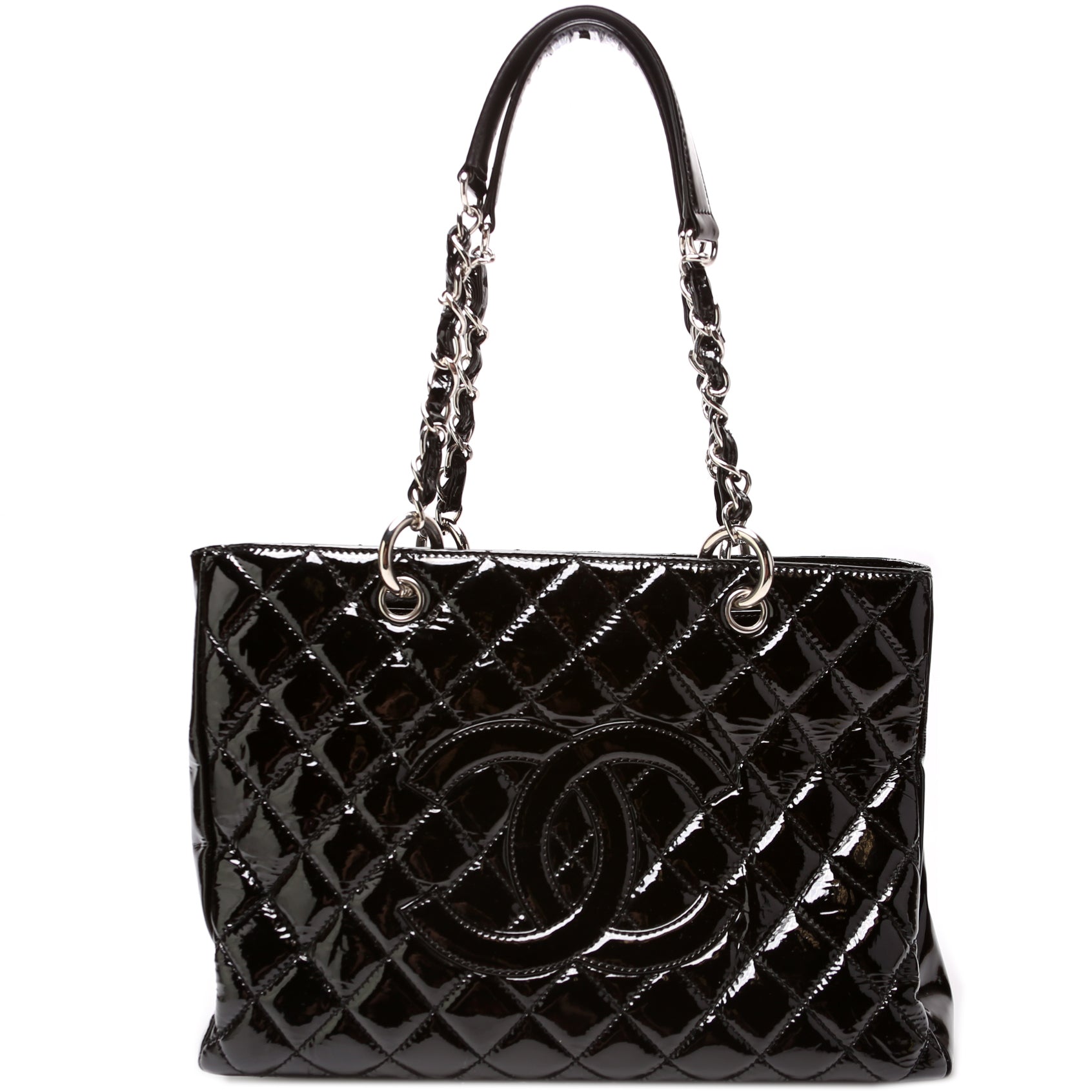 Chanel Grand Shopping Patent Leather Tote Bag