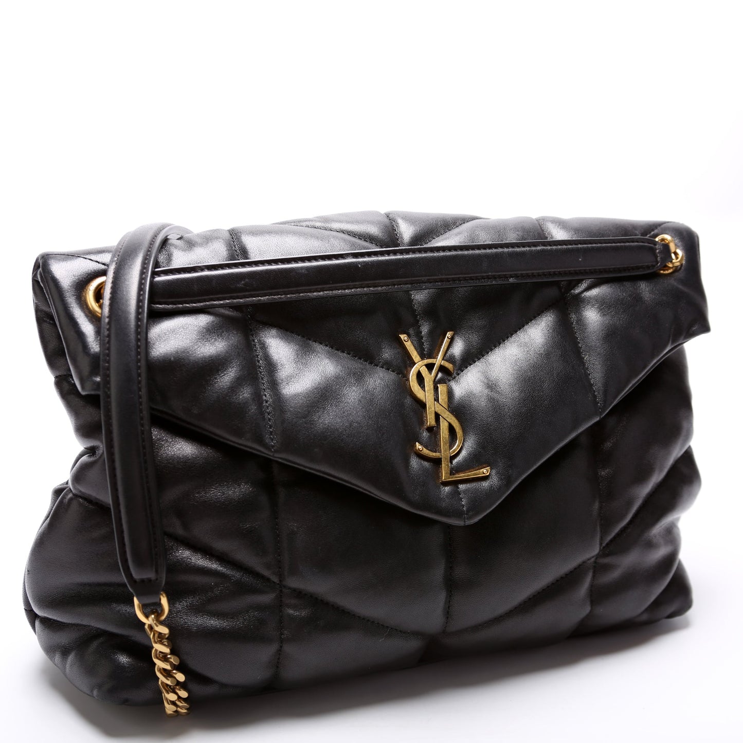 YSL Saint Laurent Puffer Bag Lambskin Quilted Medium Travel Bag Medium Lambskin 577477