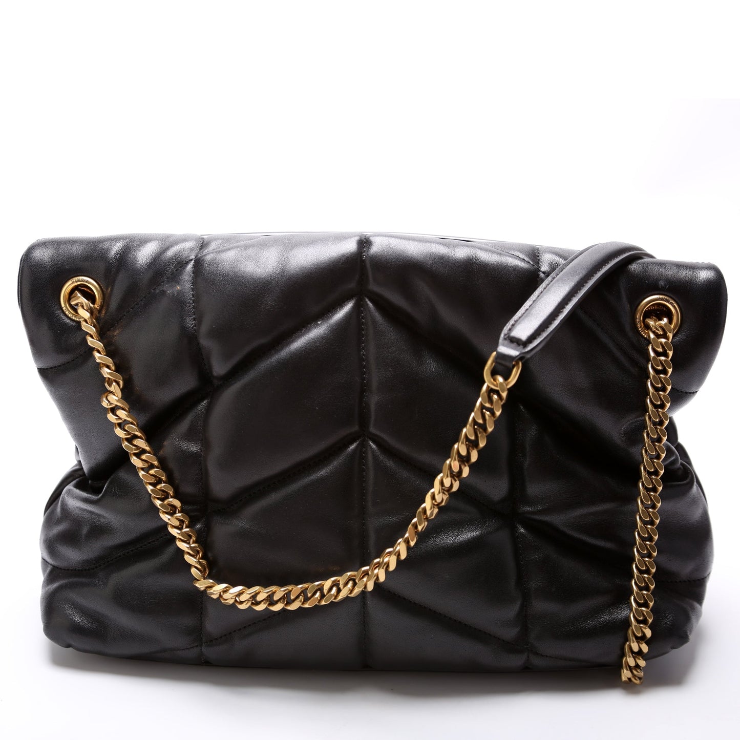 YSL Saint Laurent Puffer Bag Lambskin Quilted Medium Travel Bag Medium Lambskin 577477