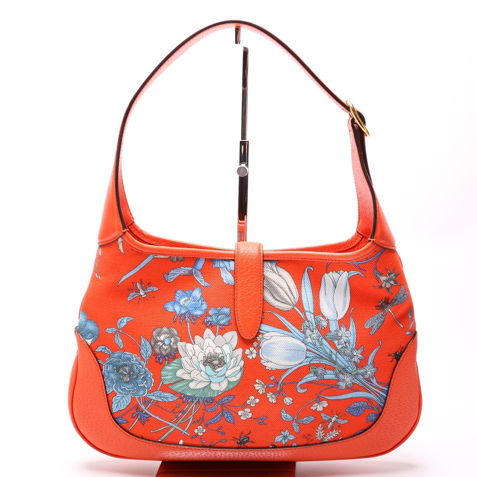 Gucci Jackie Flora Canvas Medium Shoulder Bag Hobo 2