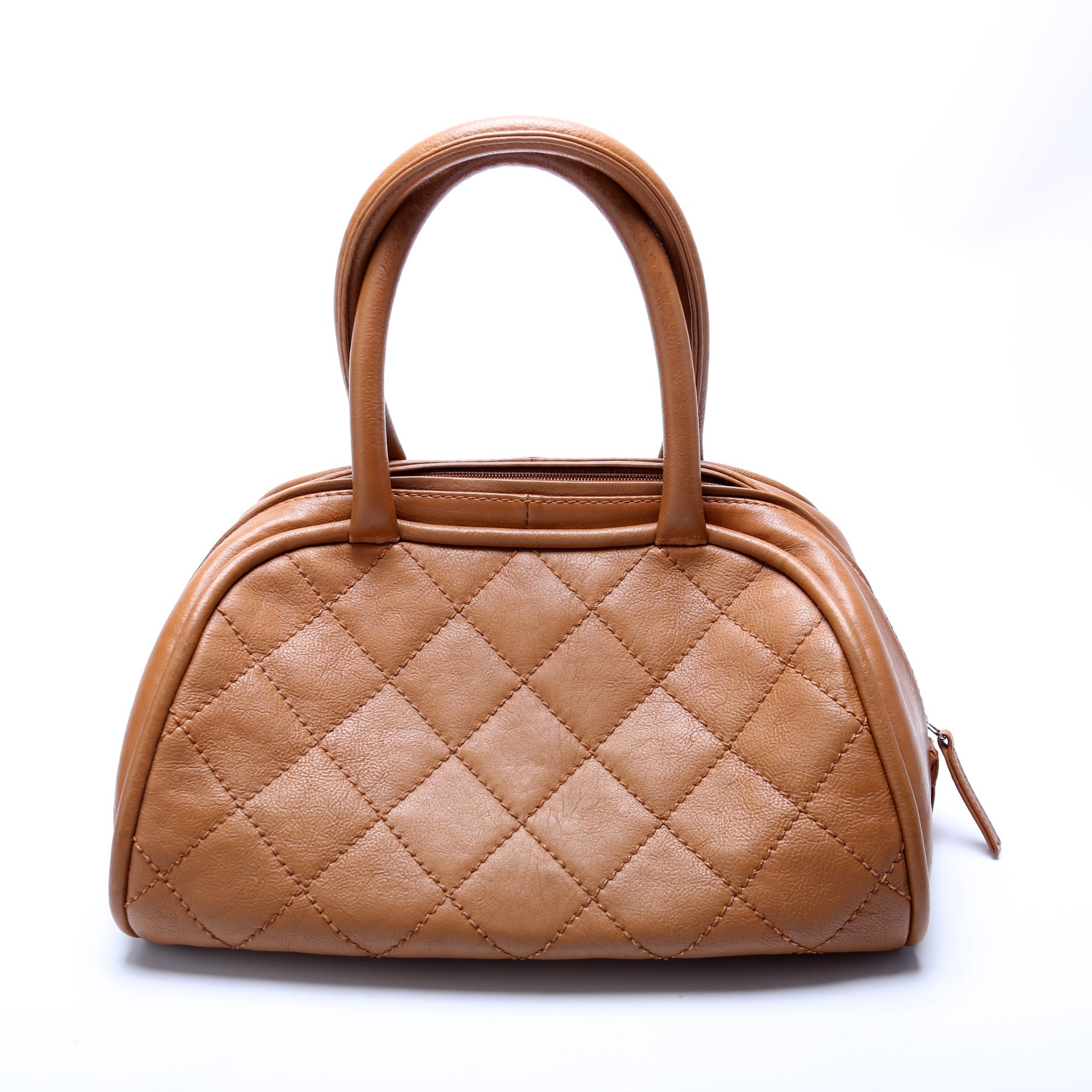 Chanel CC Bowling Quilted Lambskin 10M Handbag