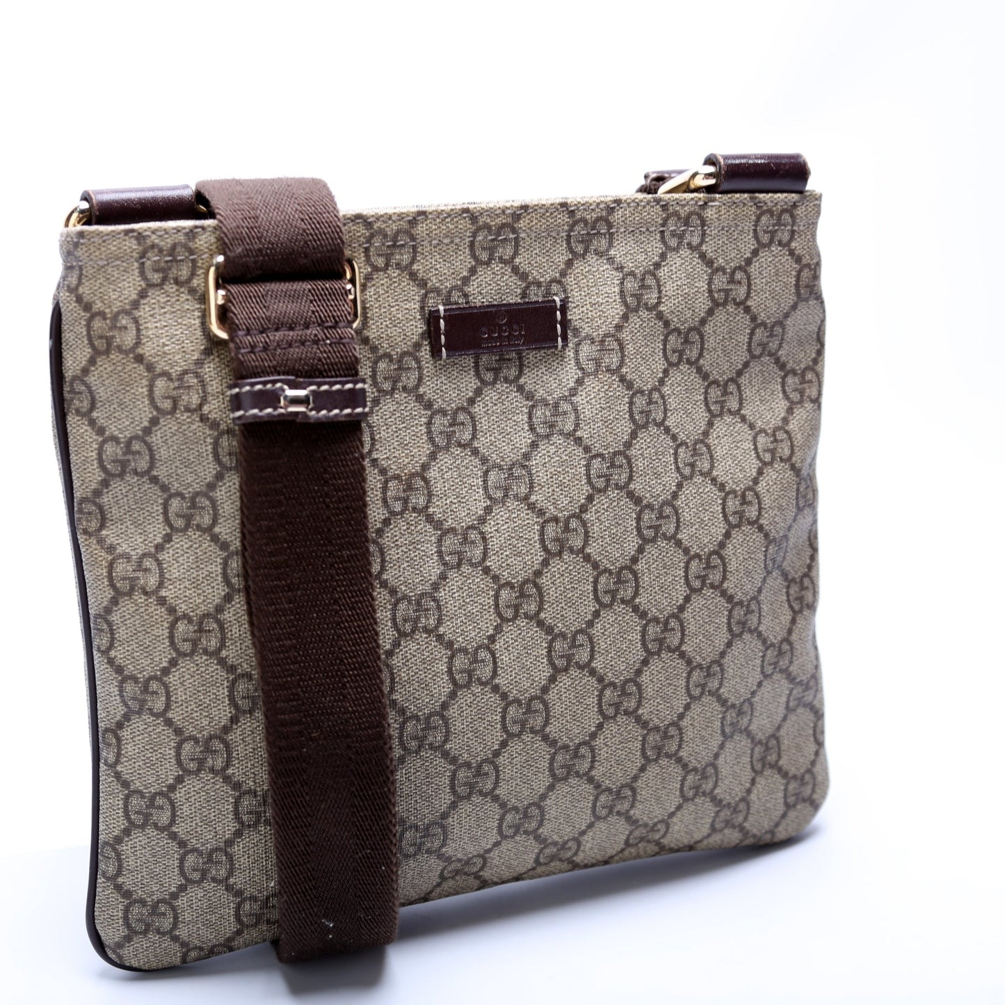 Gucci GG Supreme Flat Messenger Shoes Flat Messenger