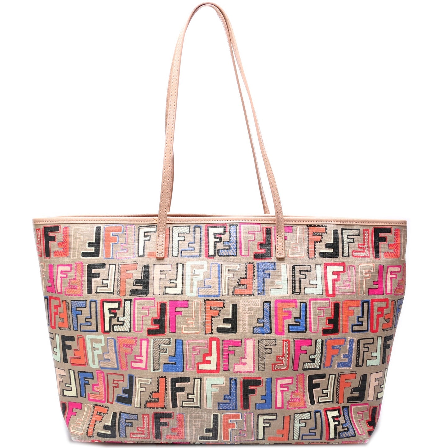 Fendi 8Bh185 Coated Zucca Tote Bag Zip Zip Tote 1