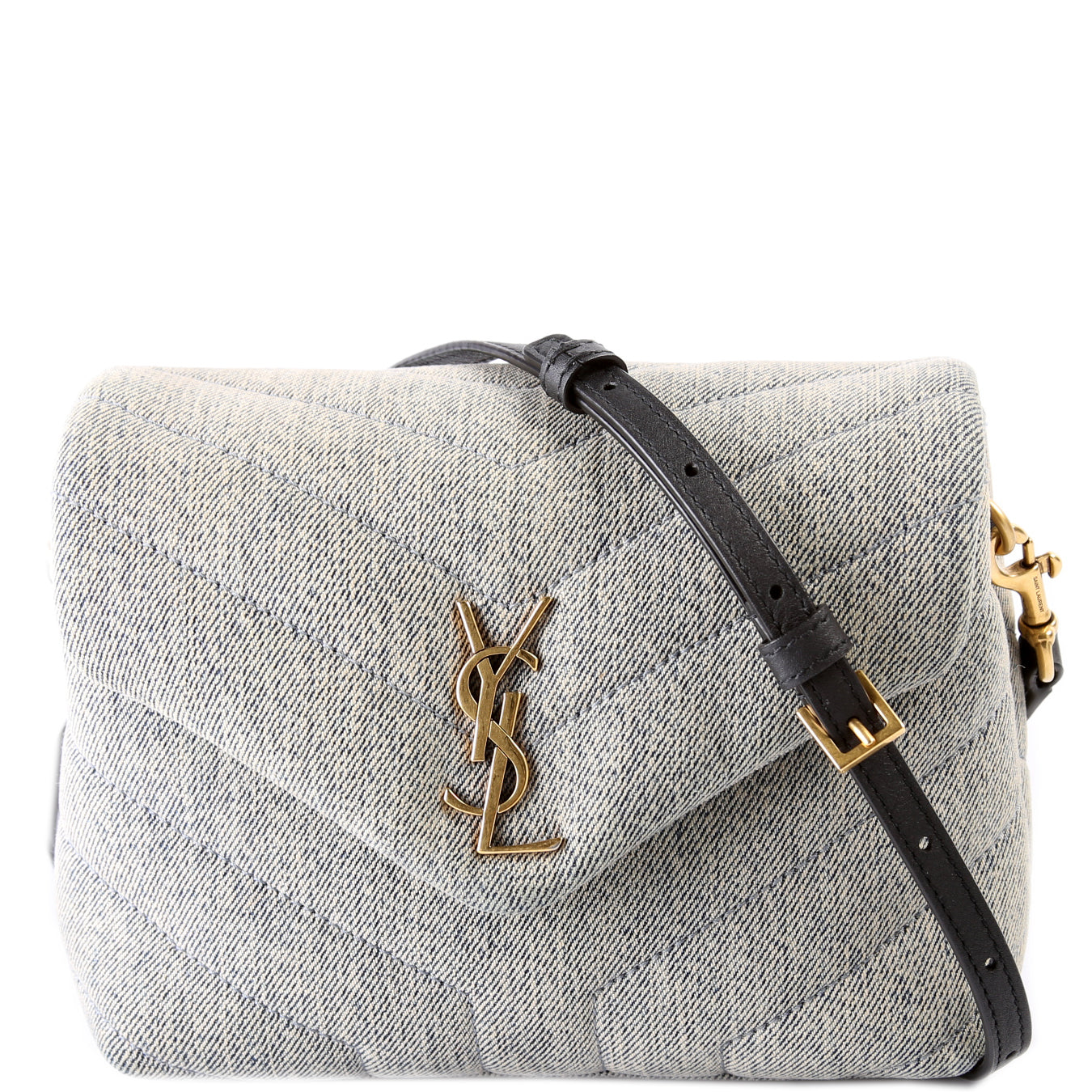 YSL Saint Laurent Loulou Satchel Crossbody Bag Denim Toy Satchel Bag