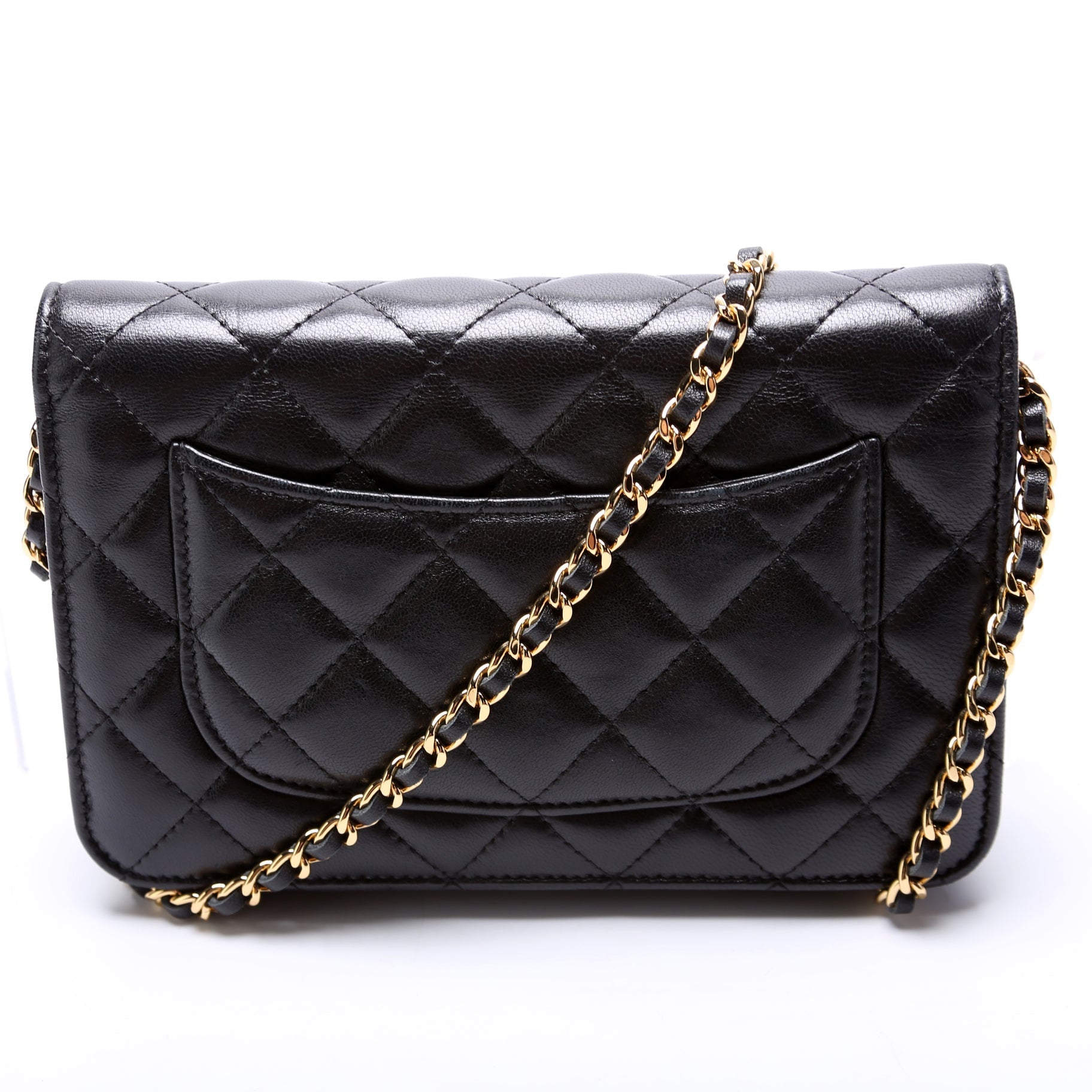 Chanel WOC Classic Quilted Lambskin Clutch Bag Lambskin 4