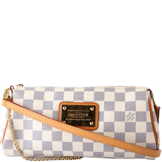 Louis Vuitton Eva Azur Damier Clutch Bag Damier Azur