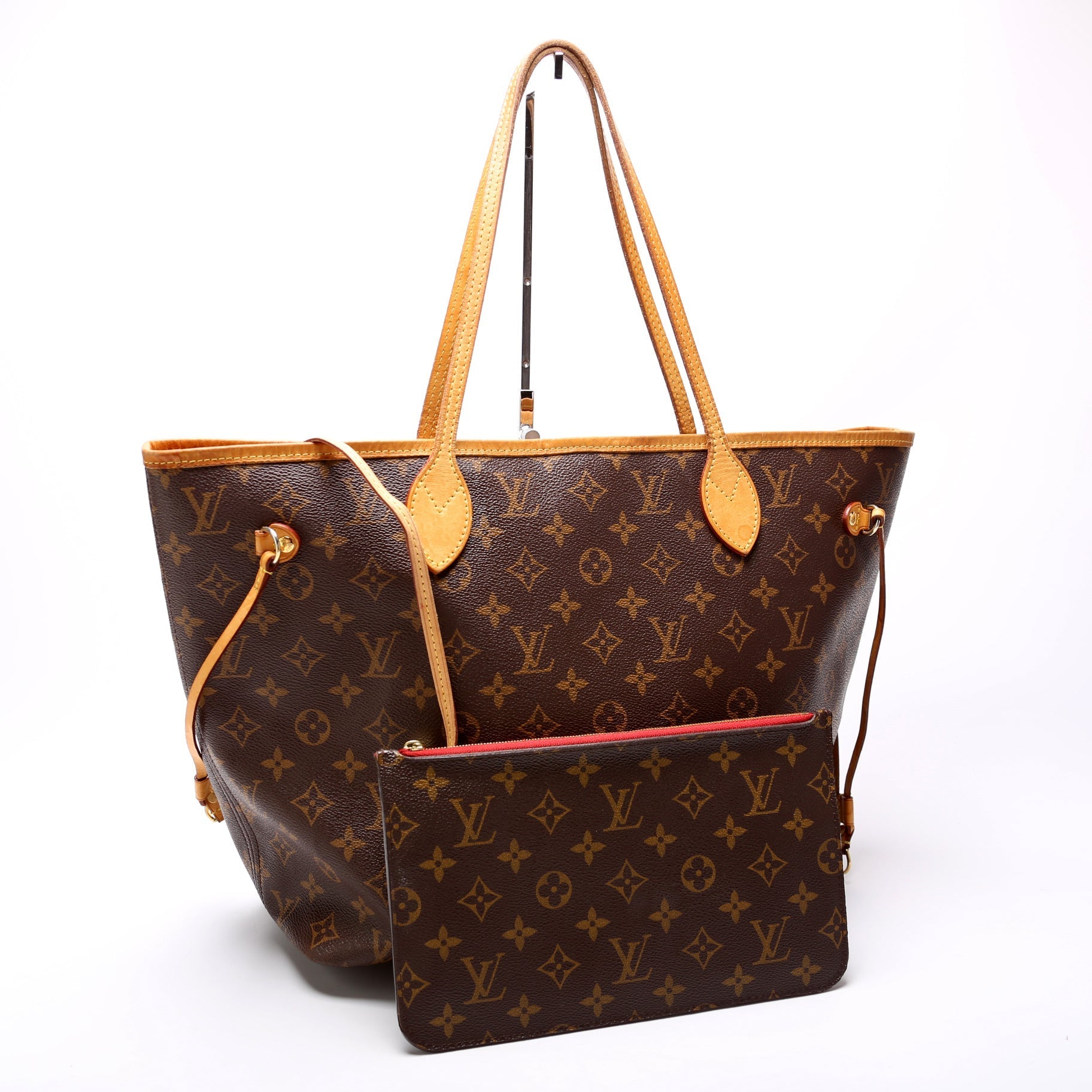 Louis Vuitton Neverfull w MM Monogram Wallet Case Monogram 27