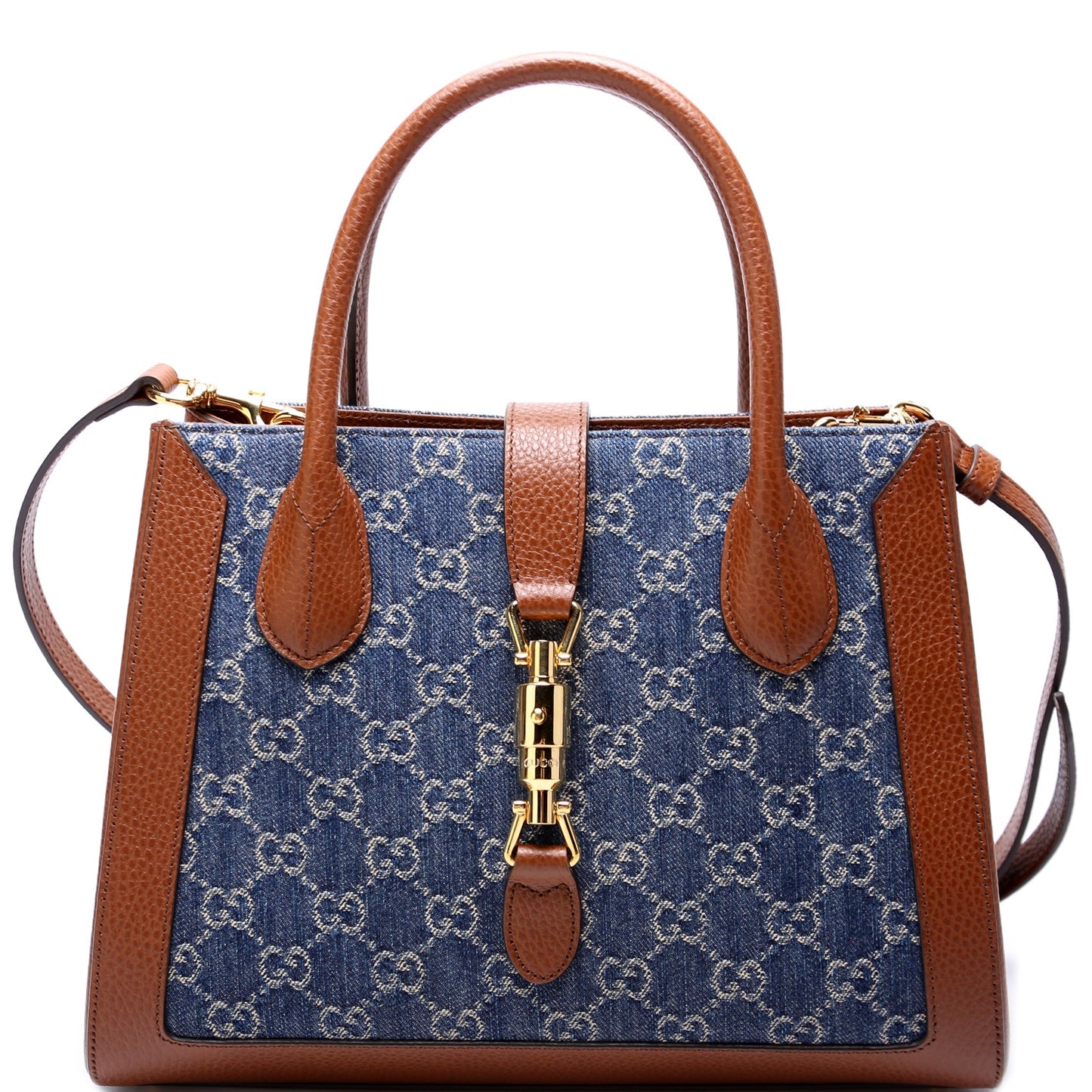 Gucci Jackie New GG Denim Medium Tote Bag