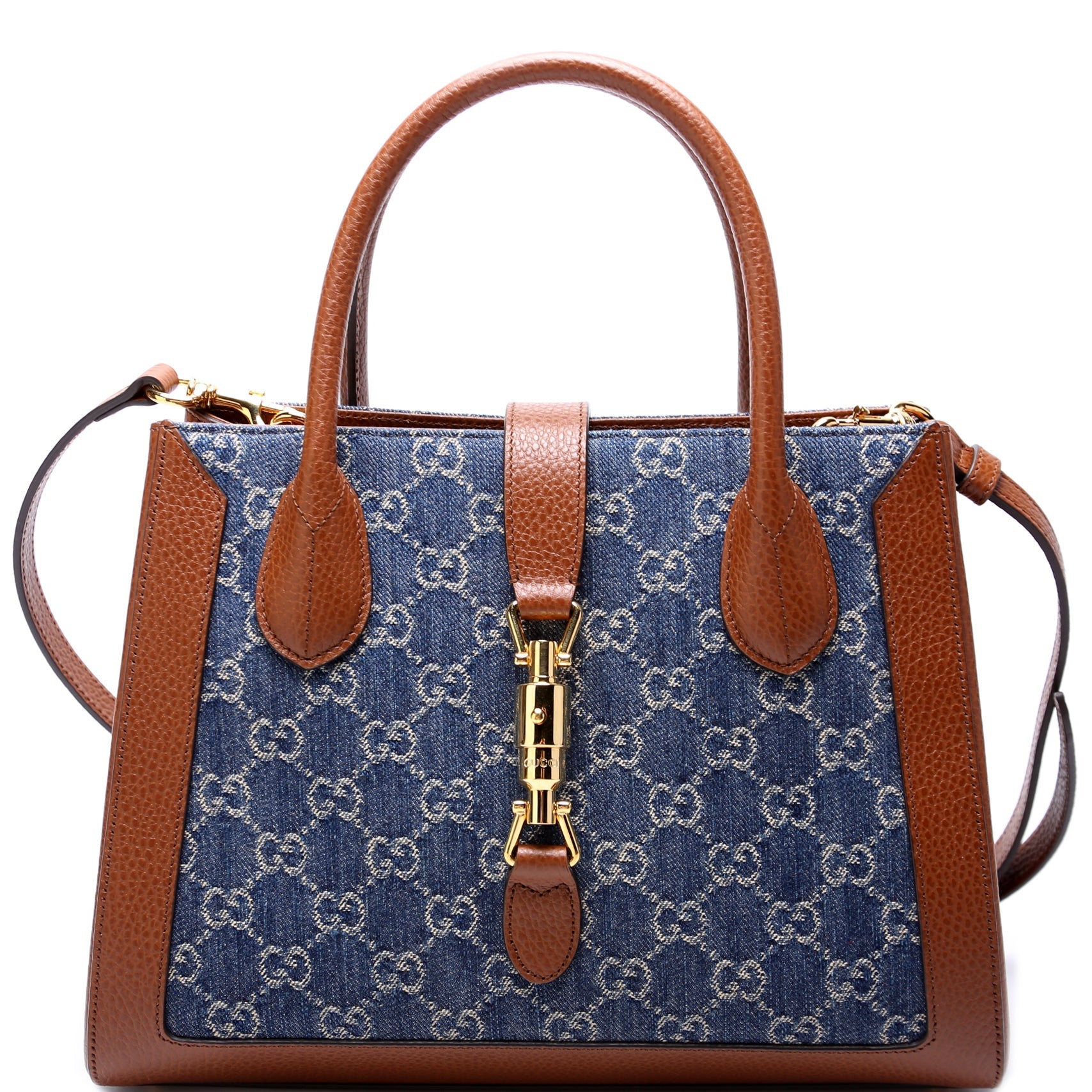 Gucci Jackie New GG Denim Medium Tote Bag