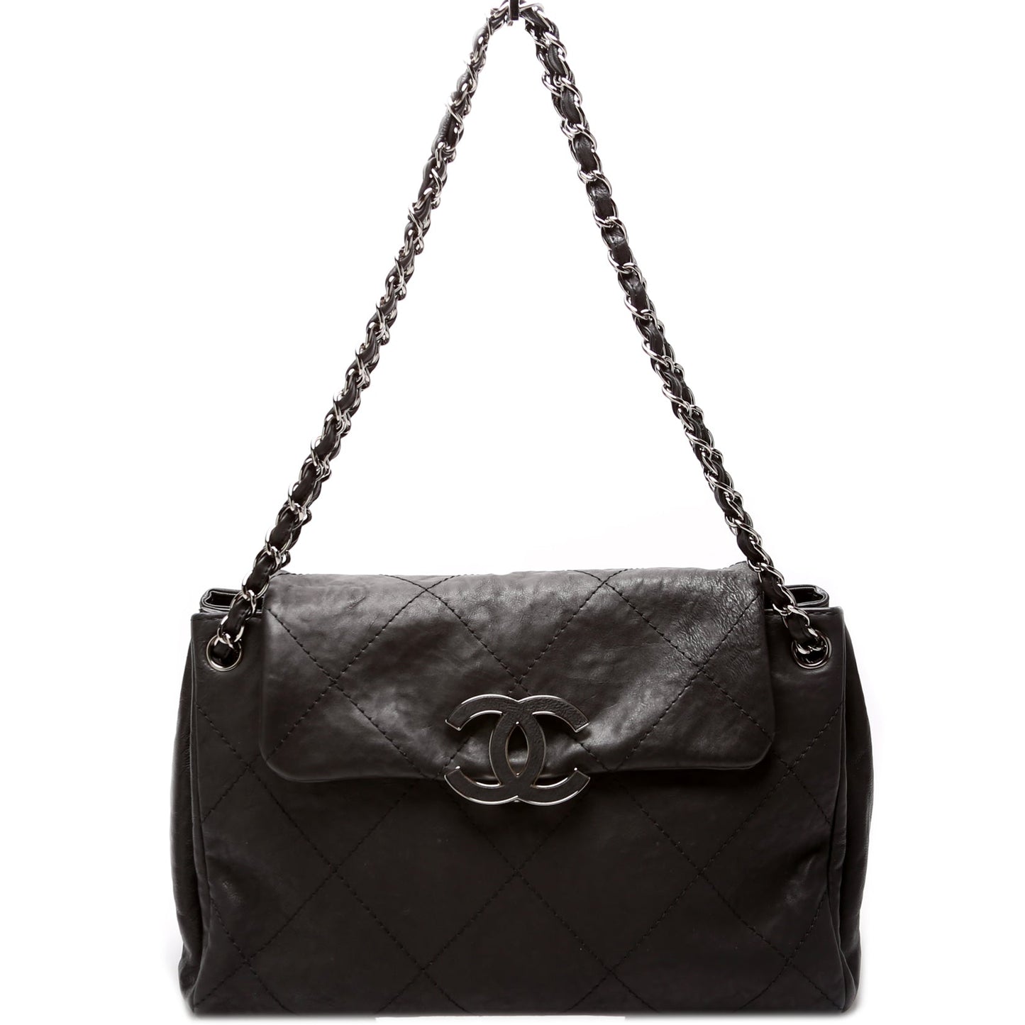 Chanel Hamptons CC Accordion Flap Calfskin 15M Tote Bag