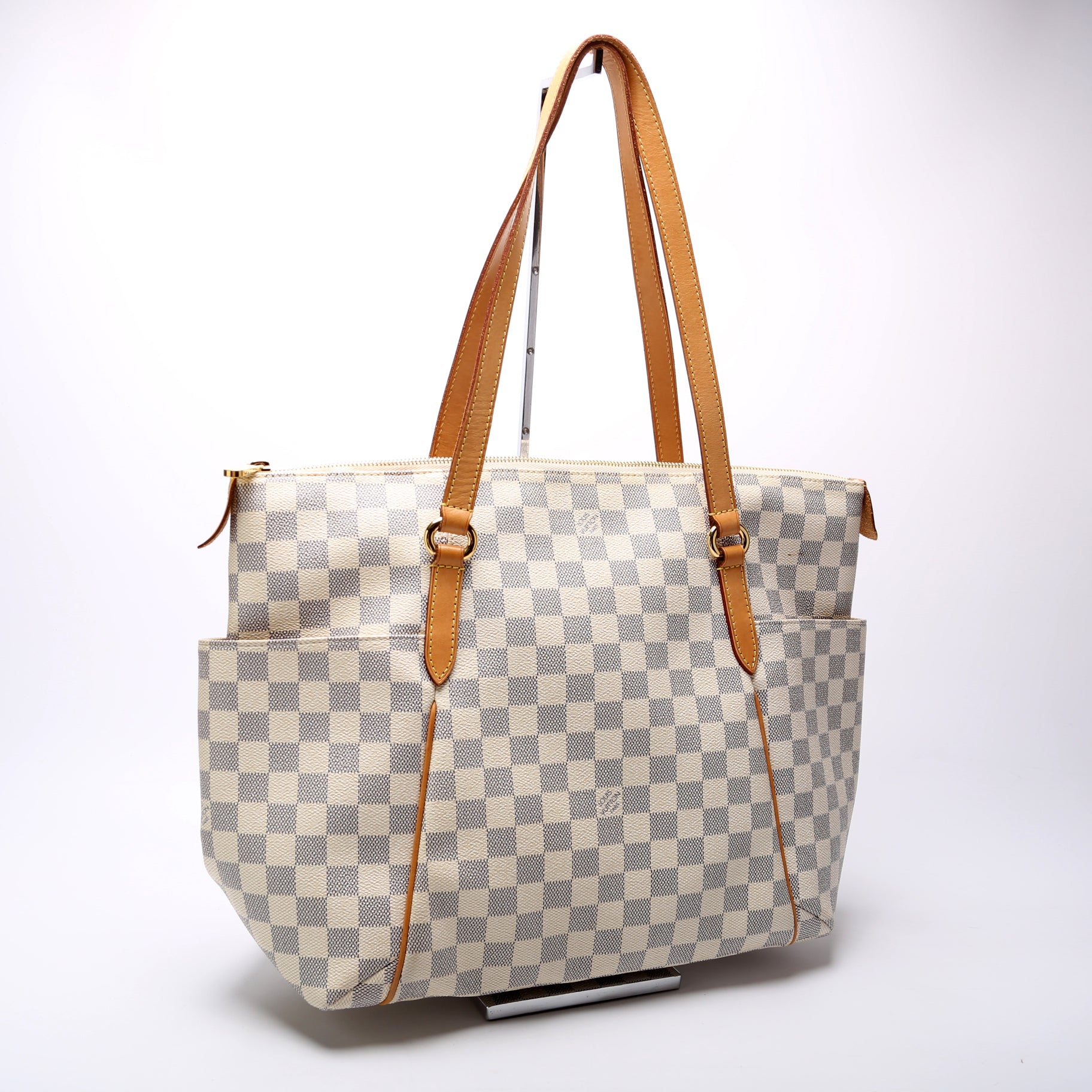 Louis Vuitton Totally Azur MM Damier Handbag Azur 19