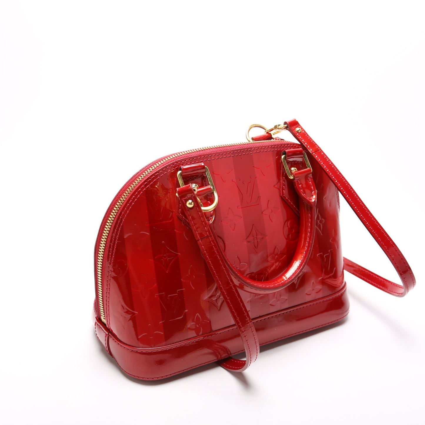 Louis Vuitton Alma BB Rayures Vernis Handbag