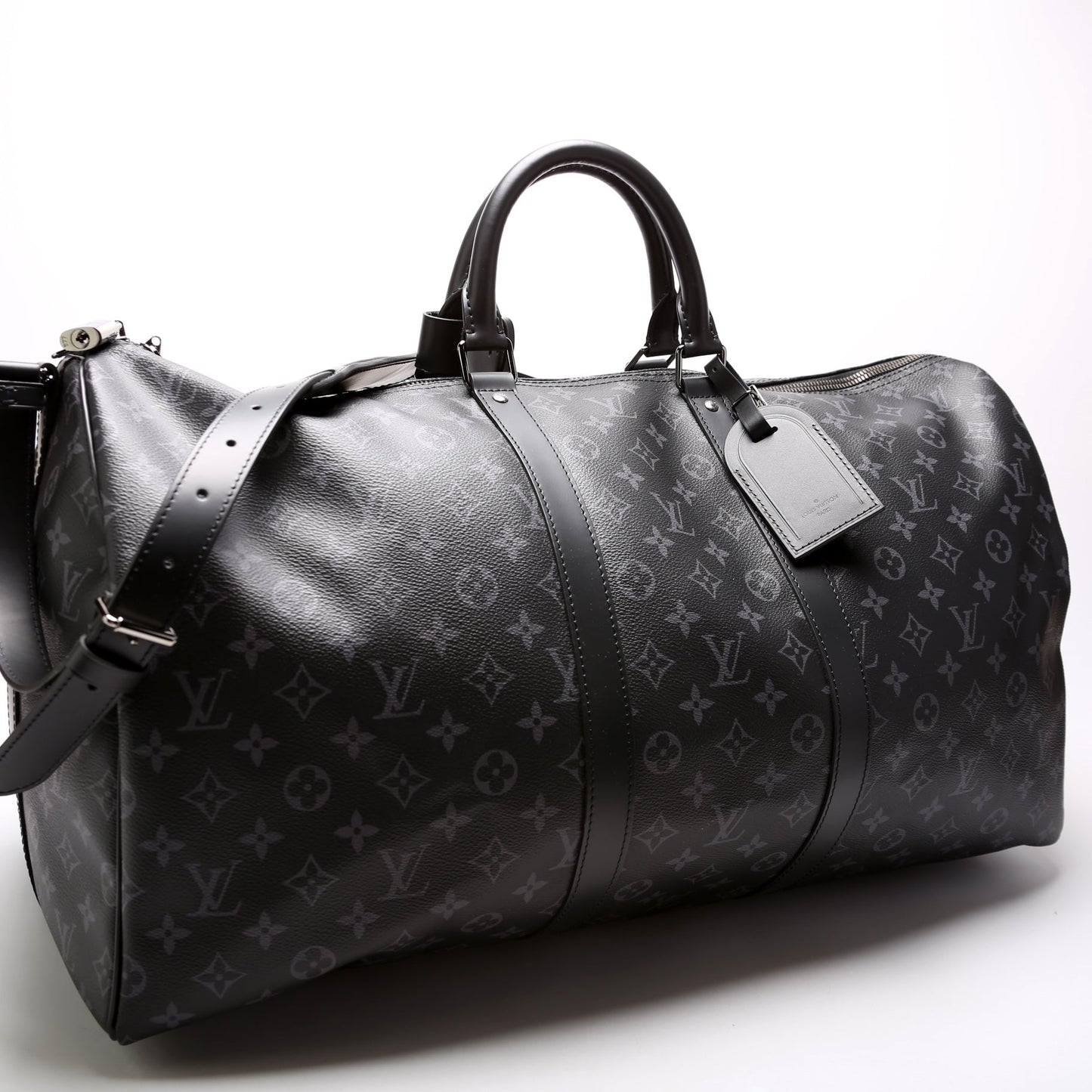 Louis Vuitton Keepall 55 Bandouliere Eclipse Monogram Travel Bag