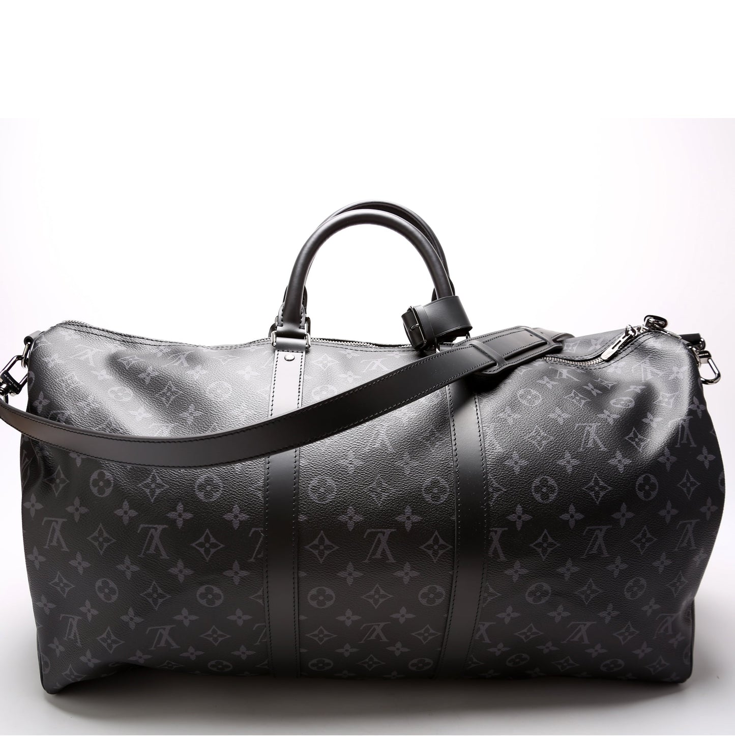 Louis Vuitton Keepall 55 Bandouliere Eclipse Monogram Travel Bag