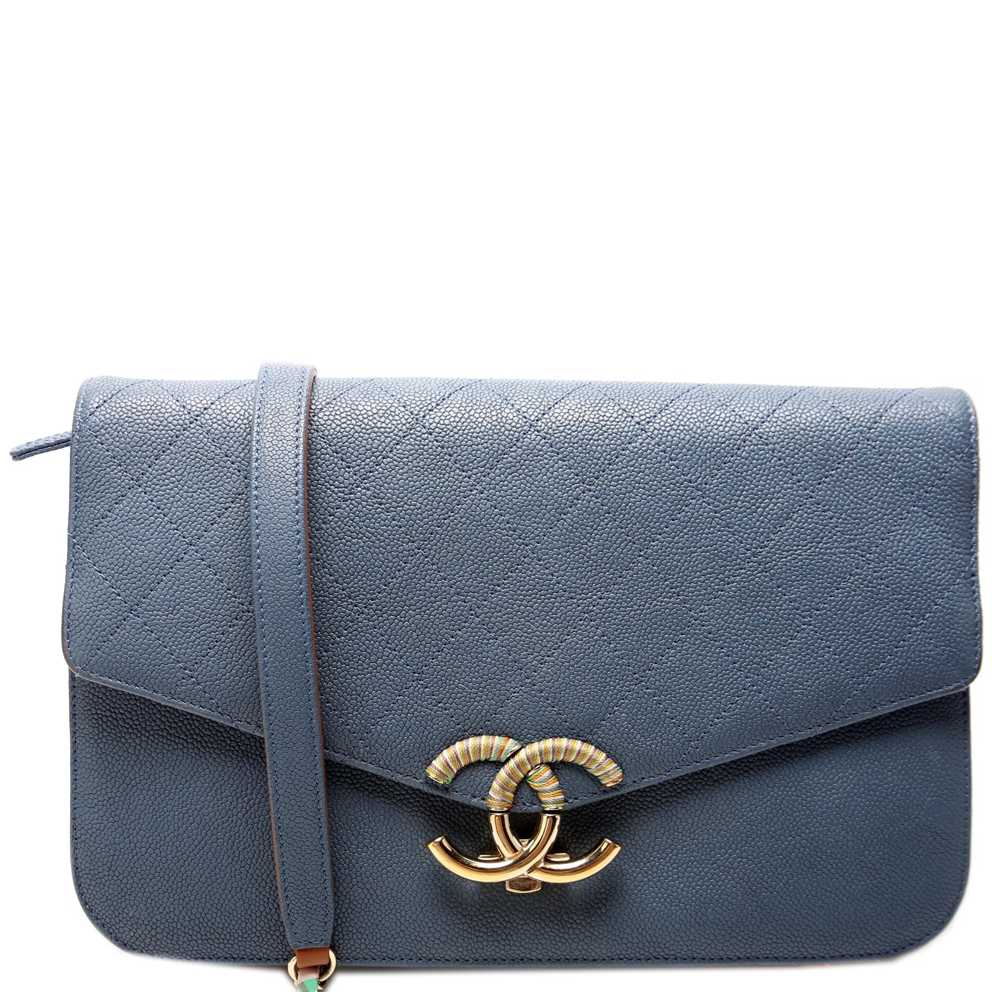 Chanel Thread Around Flap Caviar 23M Handbag