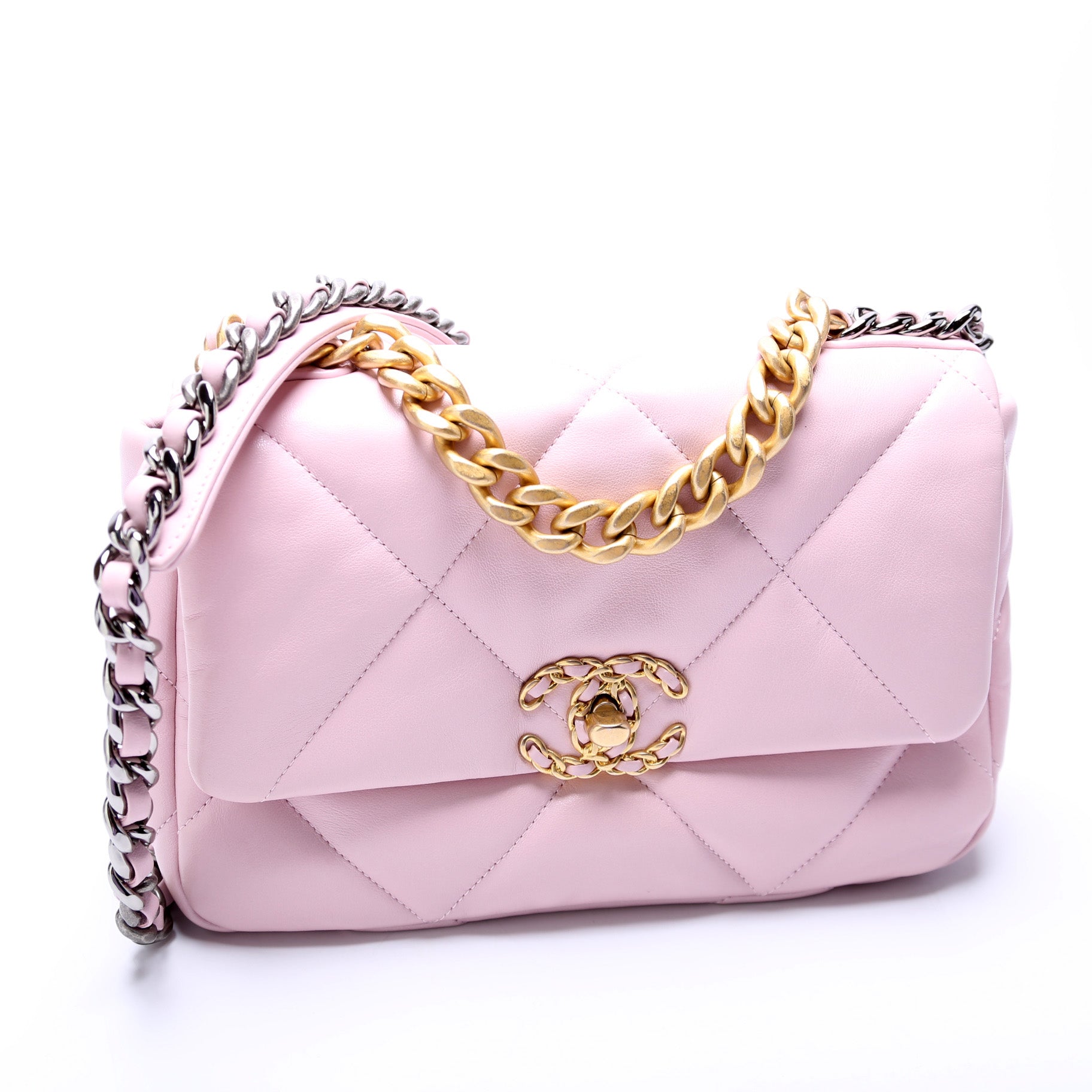 Chanel 19 Flap Quilted Goatskin 31M Handbag