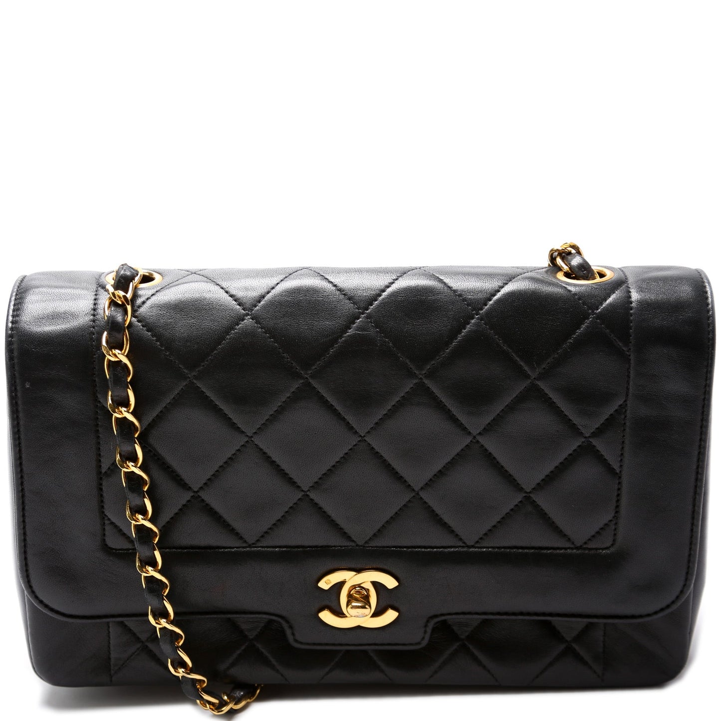 Chanel Geometric Diana Flap Quilted Lambskin 2M Handbag