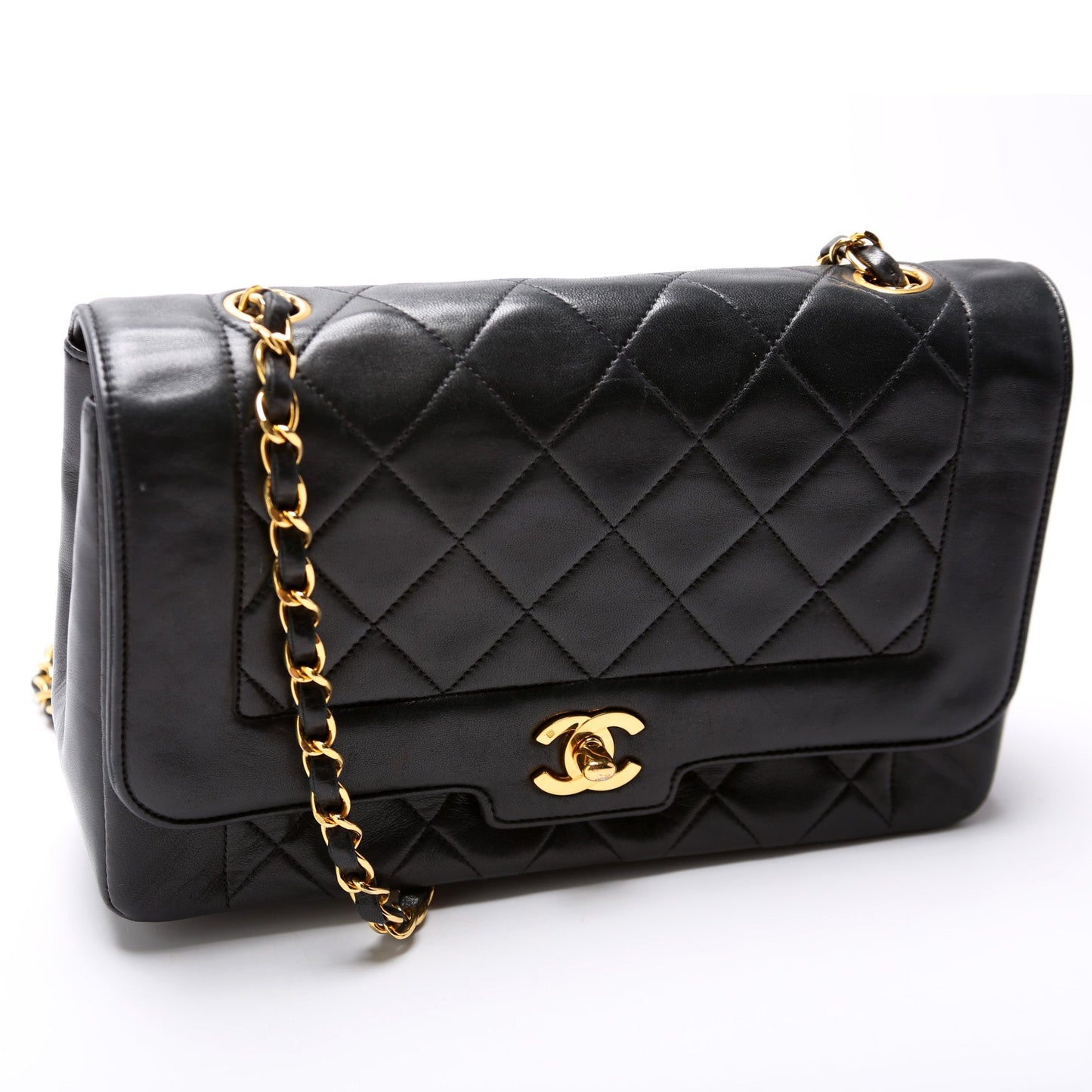 Chanel Geometric Diana Flap Quilted Lambskin 2M Handbag