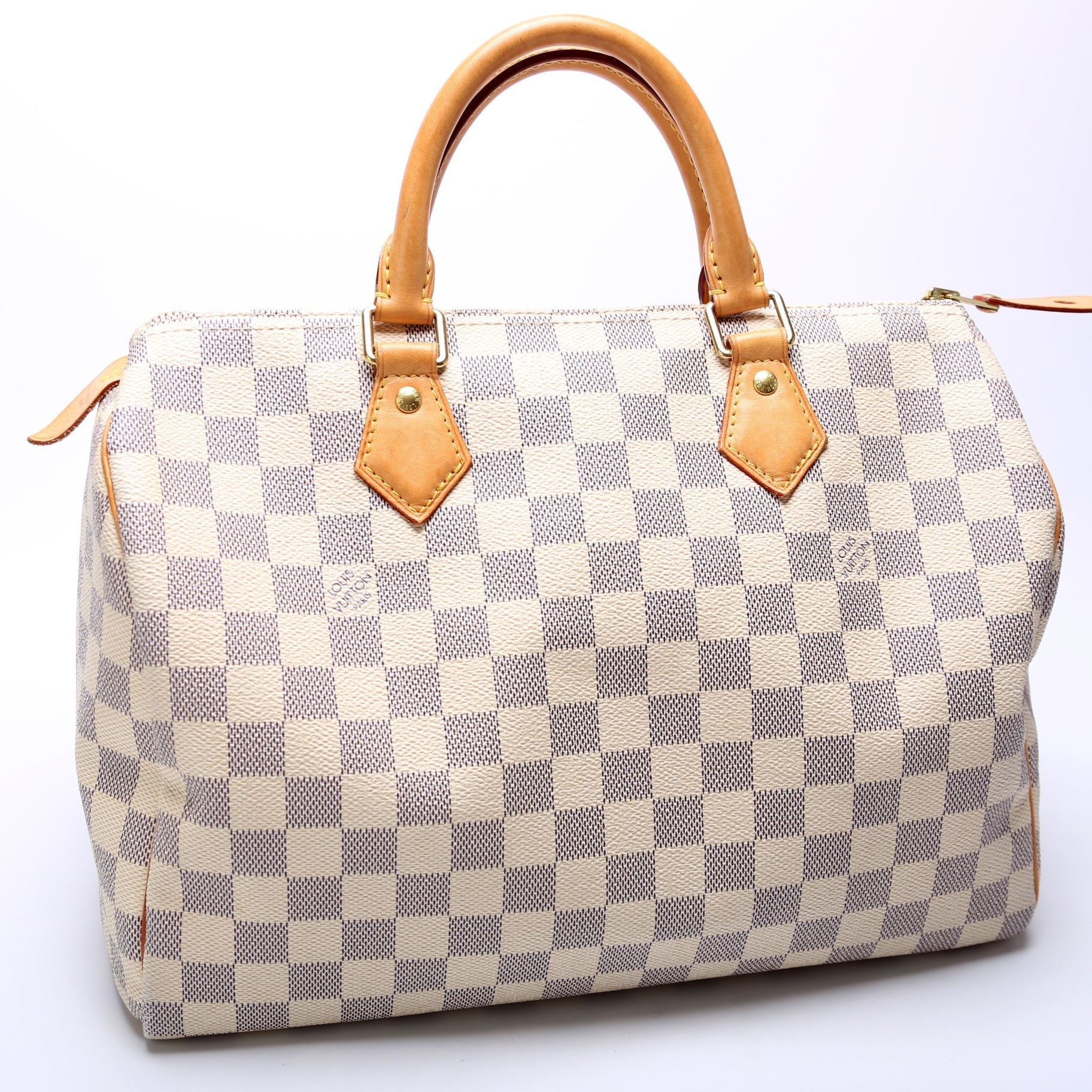 Louis Vuitton Speedy 30 Azur Damier Handbag Azur 16
