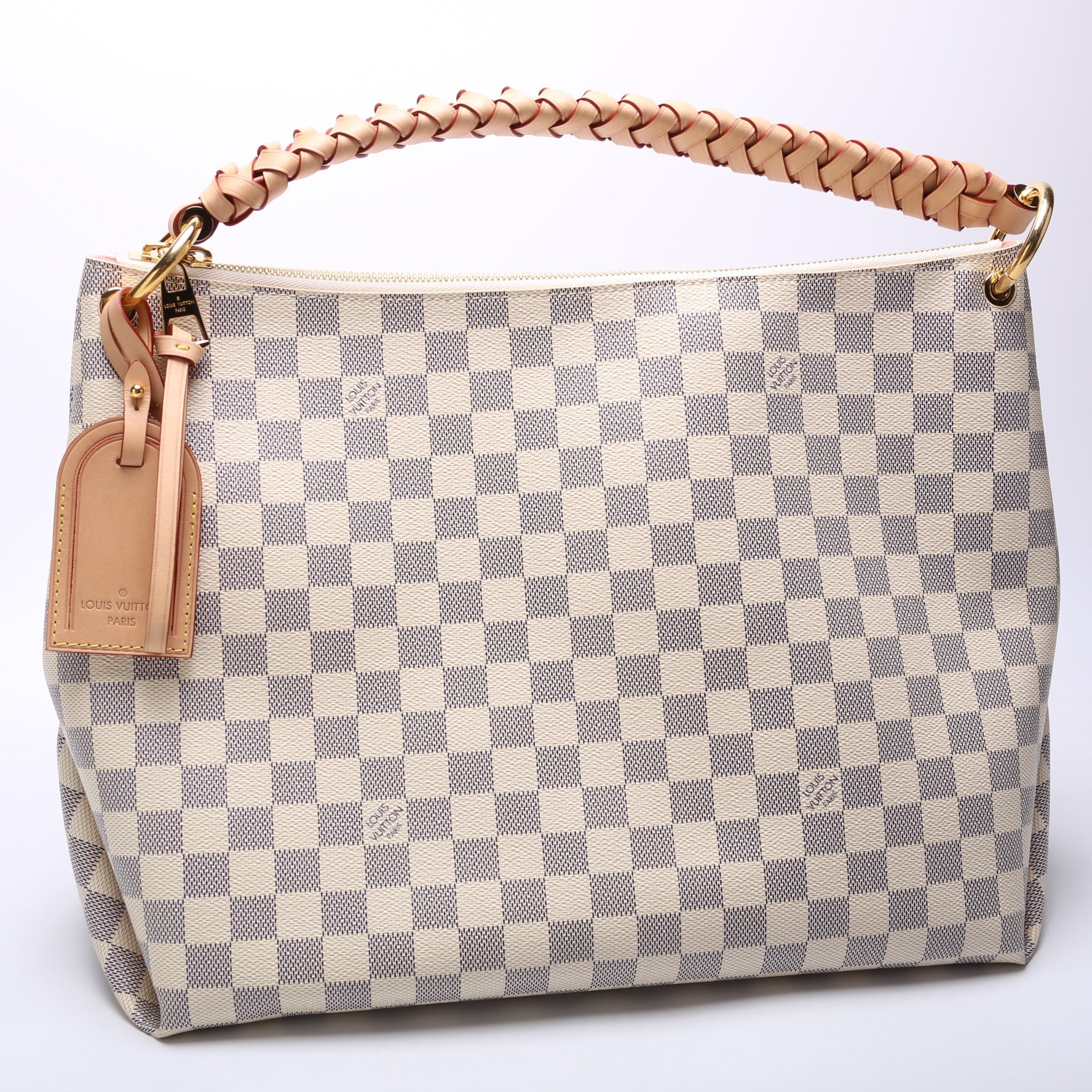 Louis Vuitton Beaubourg Hobo MM Azur Damier Shoulder Bag Damier Azur