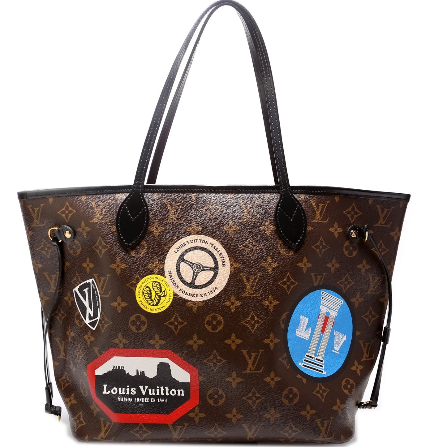 Louis Vuitton Neverfull MM World Tour Monogram Tote Bag Tour 2