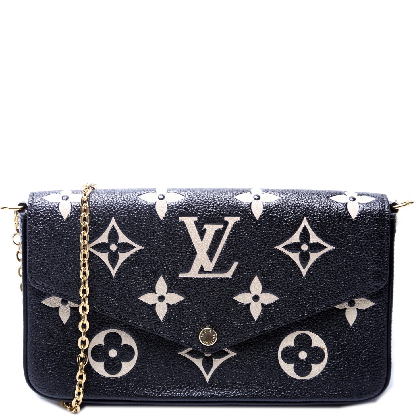 Louis Vuitton Pochette Felicie Bicolor Empreinte Clutch Bag Empreinte 3