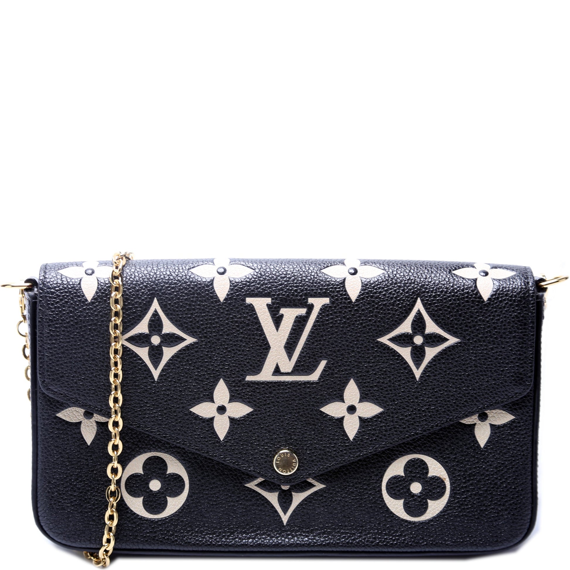Louis Vuitton Pochette Felicie Bicolor Empreinte Clutch Bag Empreinte 3