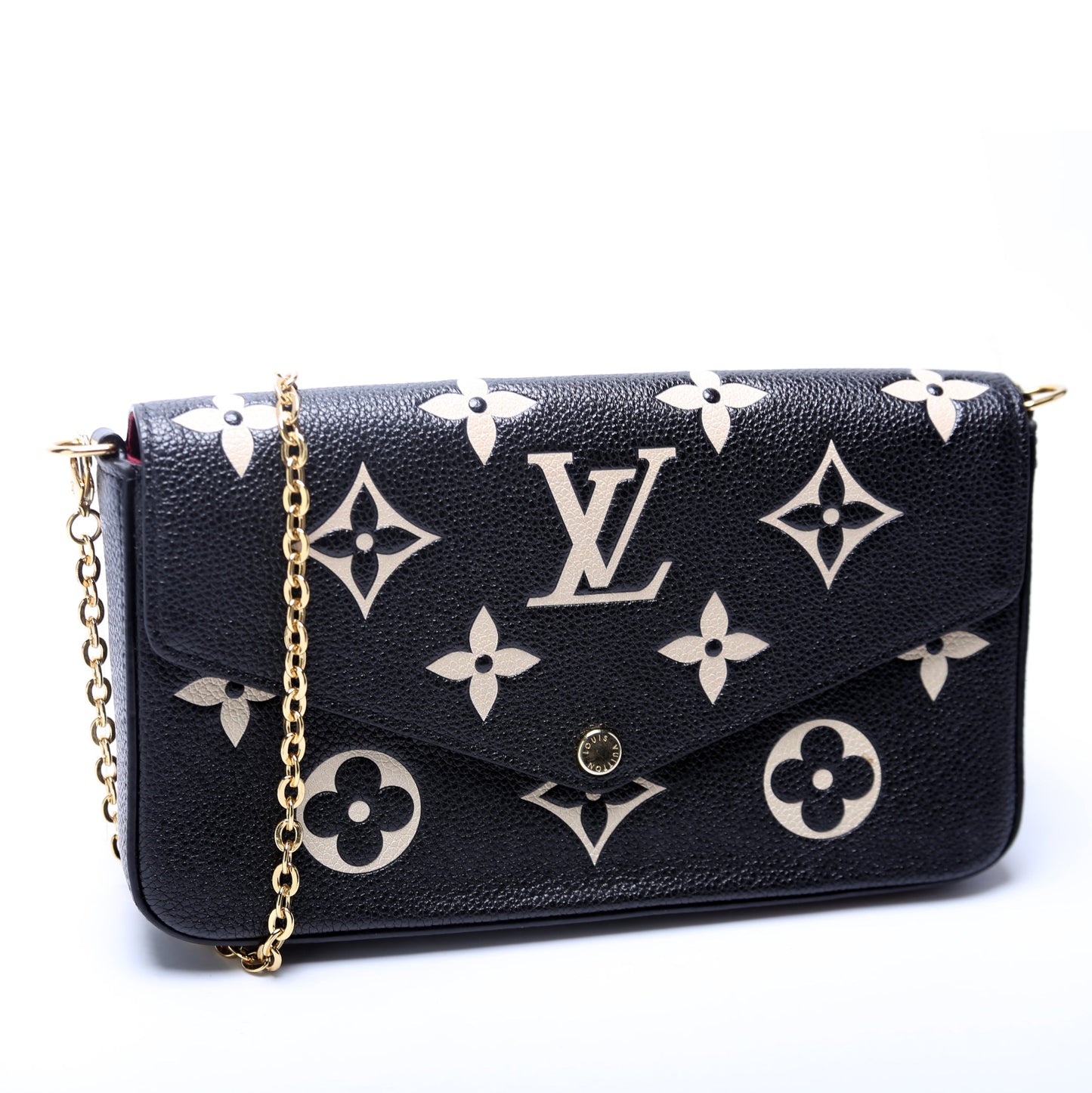 Louis Vuitton Pochette Felicie Bicolor Empreinte Clutch Bag Empreinte 3