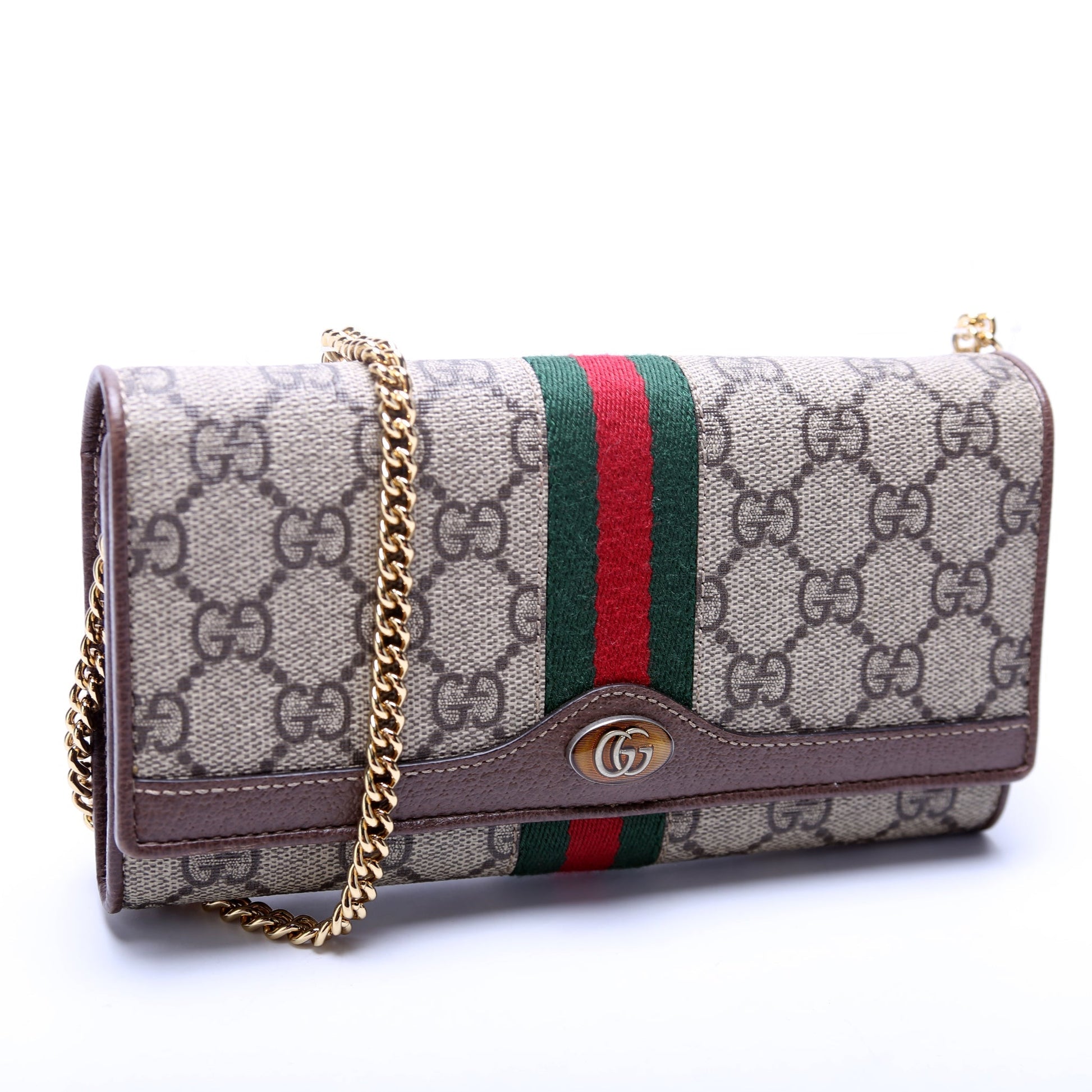 Gucci Ophidia GG Supreme Chain Wallet Case