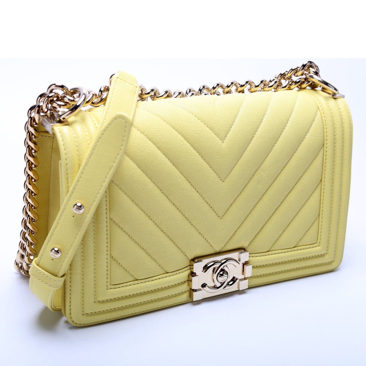 Chanel Boy Flap Chevron Caviar 29M Handbag