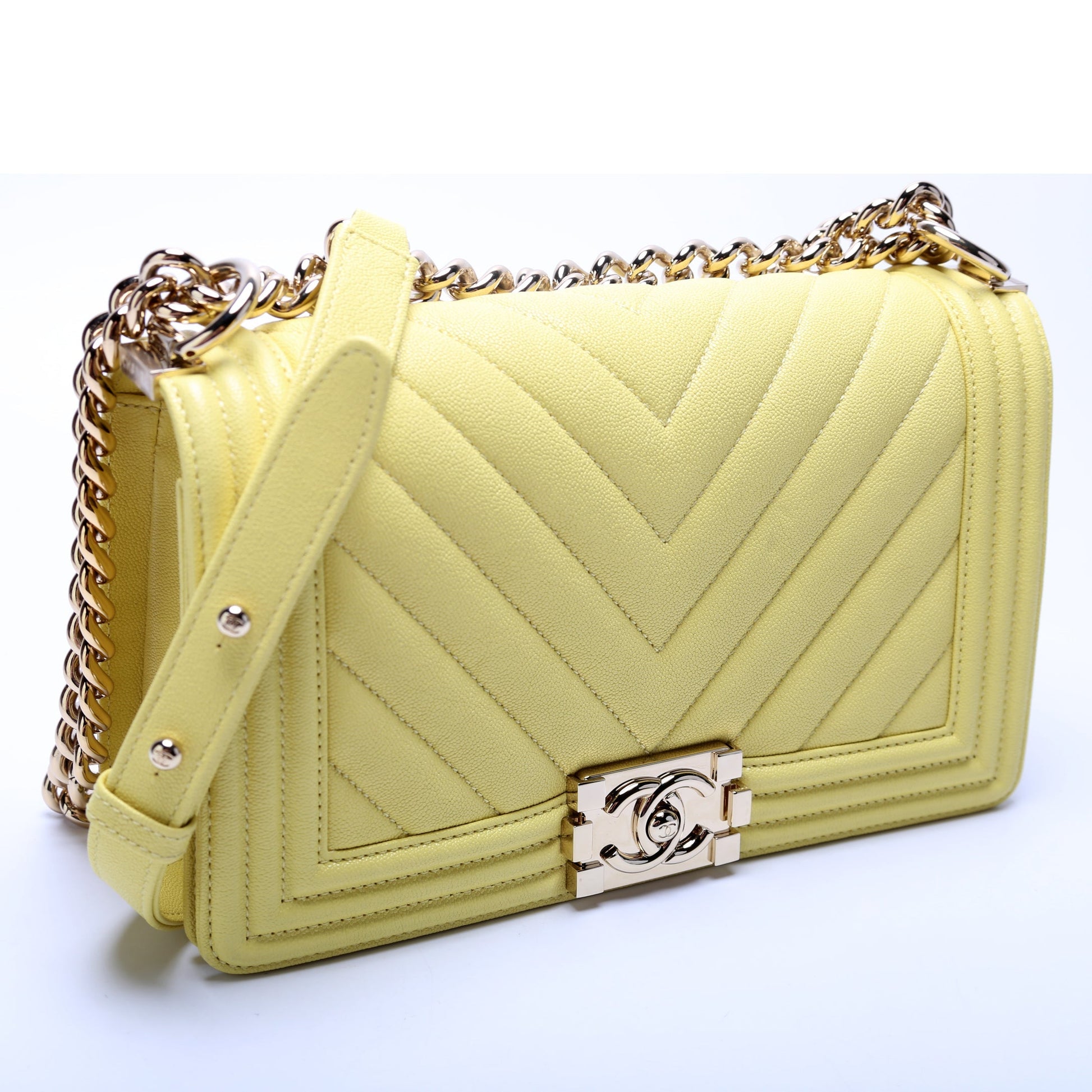 Chanel Boy Flap Chevron Caviar 29M Handbag
