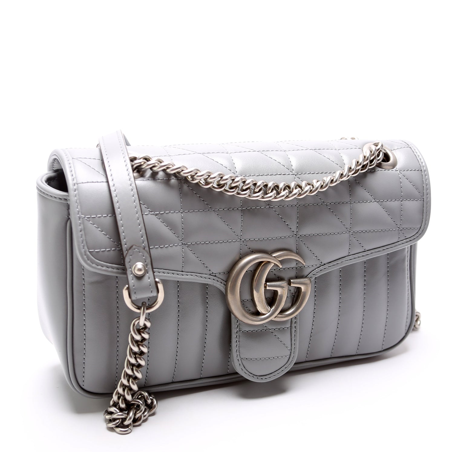 Gucci Marmont Aria Leather Small Flap Shoulder Bag