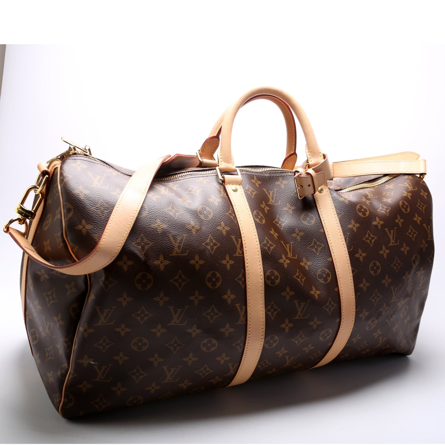 Louis Vuitton Keepall 55 Bandouliere Monogram Travel Bag Monogram 14