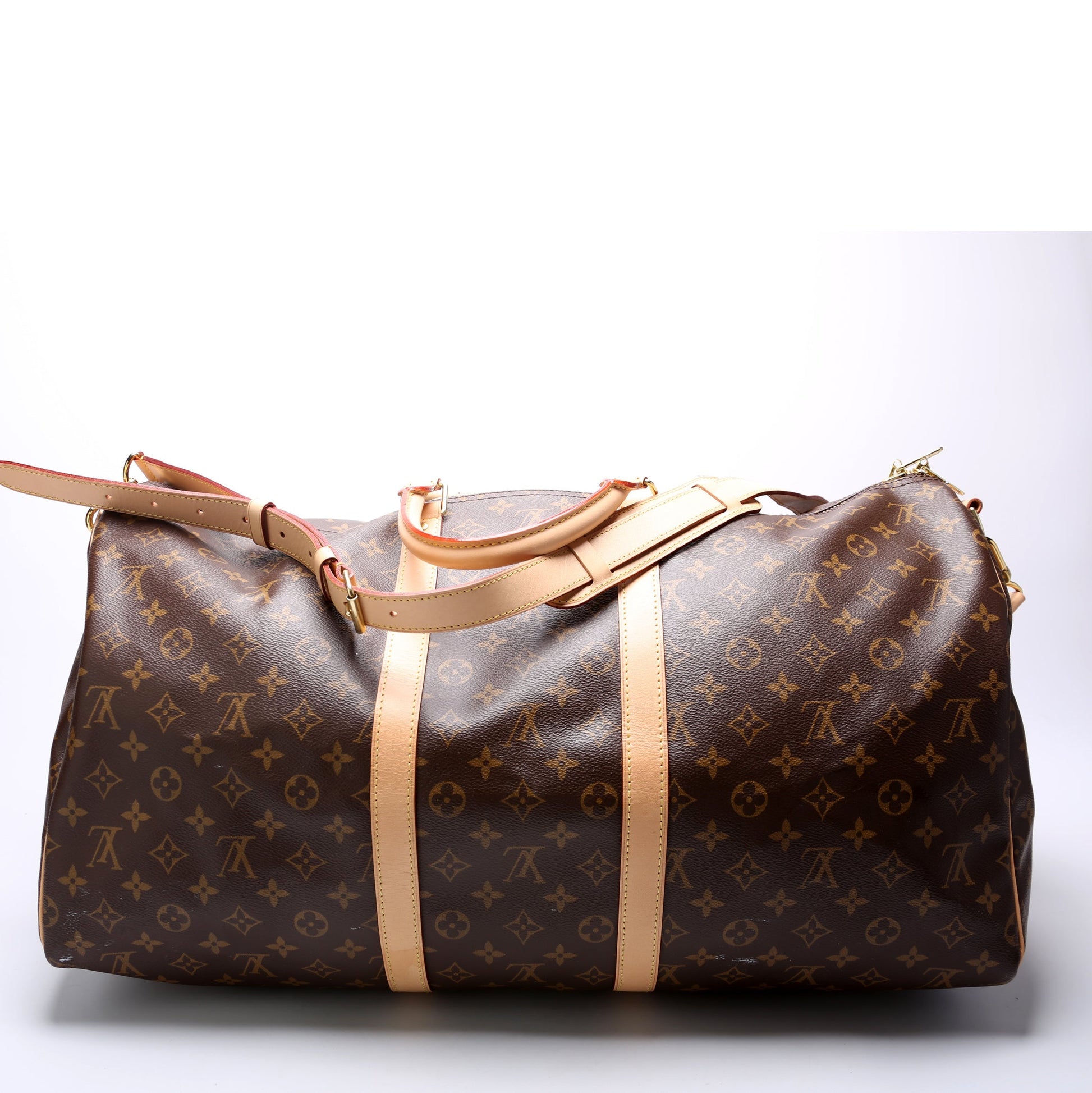 Louis Vuitton Keepall 55 Bandouliere Monogram Travel Bag Monogram 14