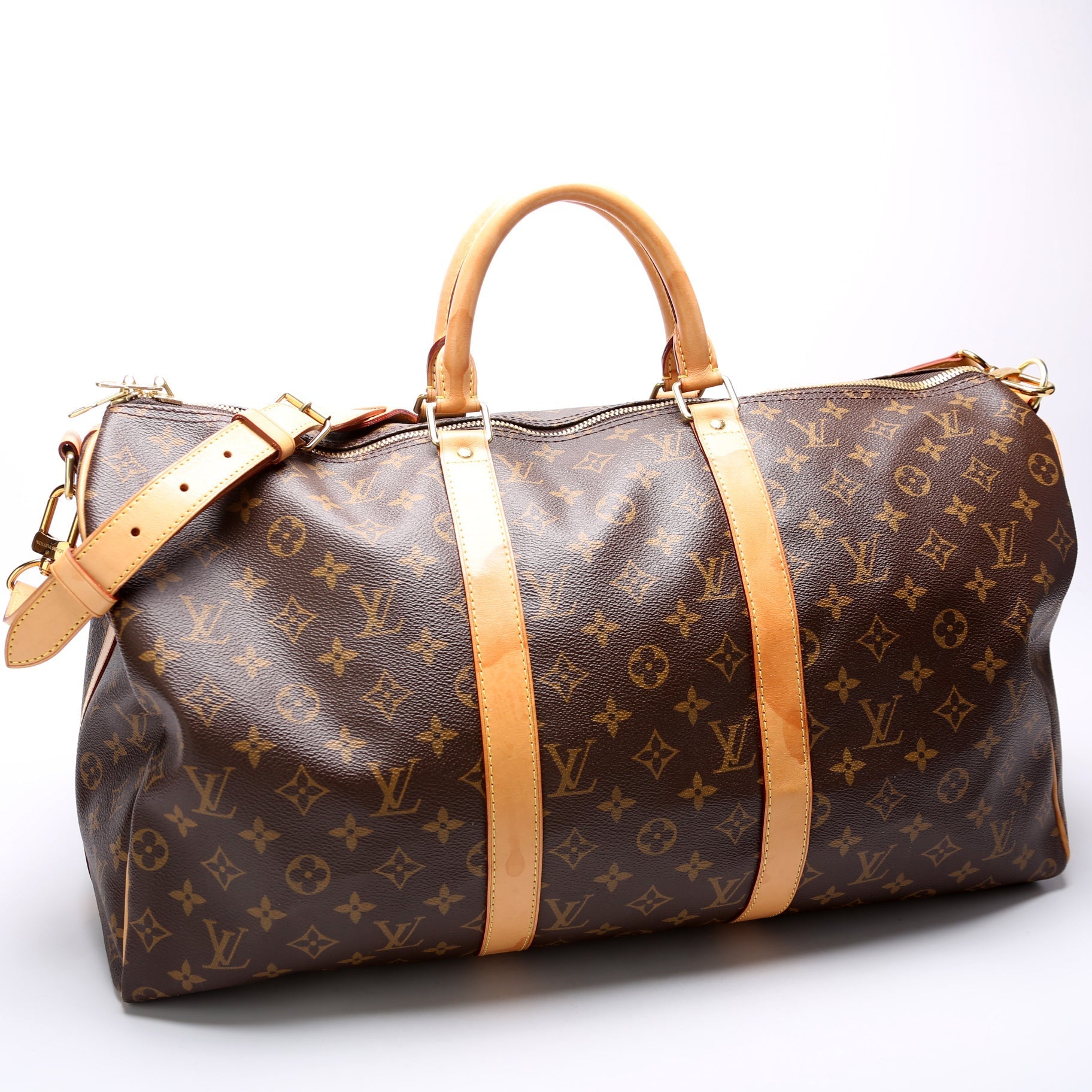Louis Vuitton Keepall 50 Bandouliere Monogram Travel Bag Monogram 8