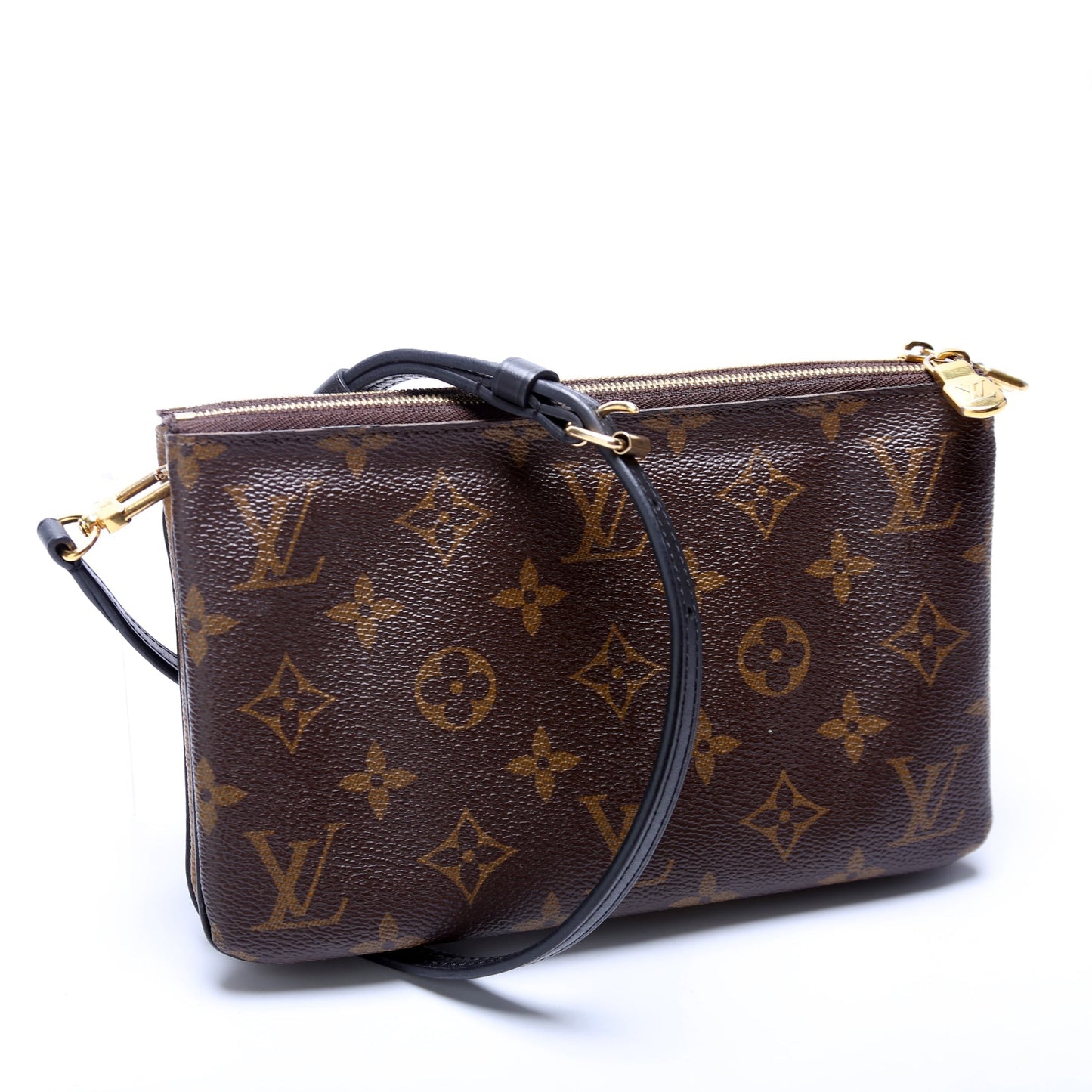 Louis Vuitton Doube Zip Pochette Giant Reverse Monogram Clutch Bag