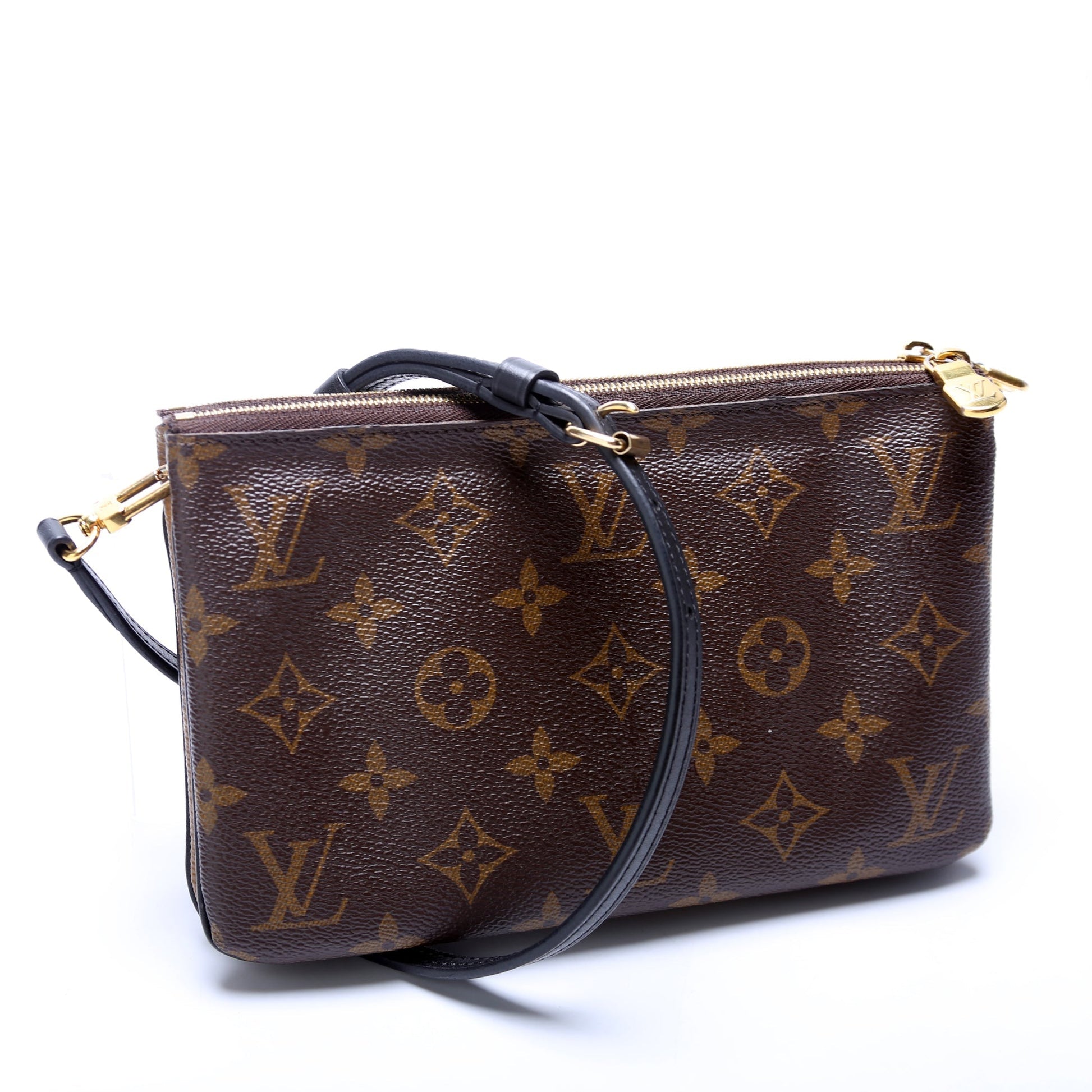 Louis Vuitton Doube Zip Pochette Giant Reverse Monogram Clutch Bag